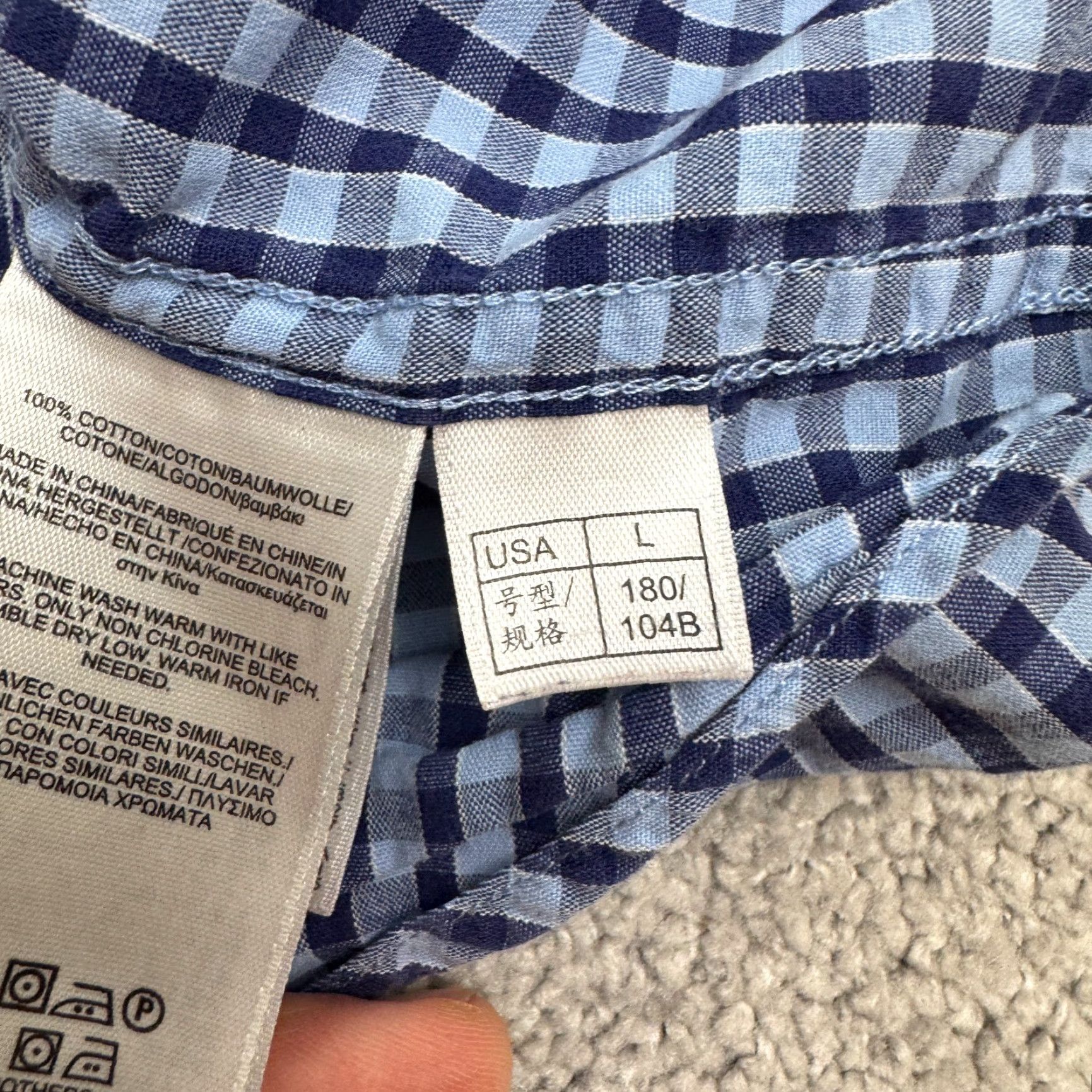 Brooks Brothers Brooks Brothers Button-Up Shirt Mens Large Blue Check Cotton Casual Shirt Size US L / EU 52-54 / 3 - 7 Thumbnail