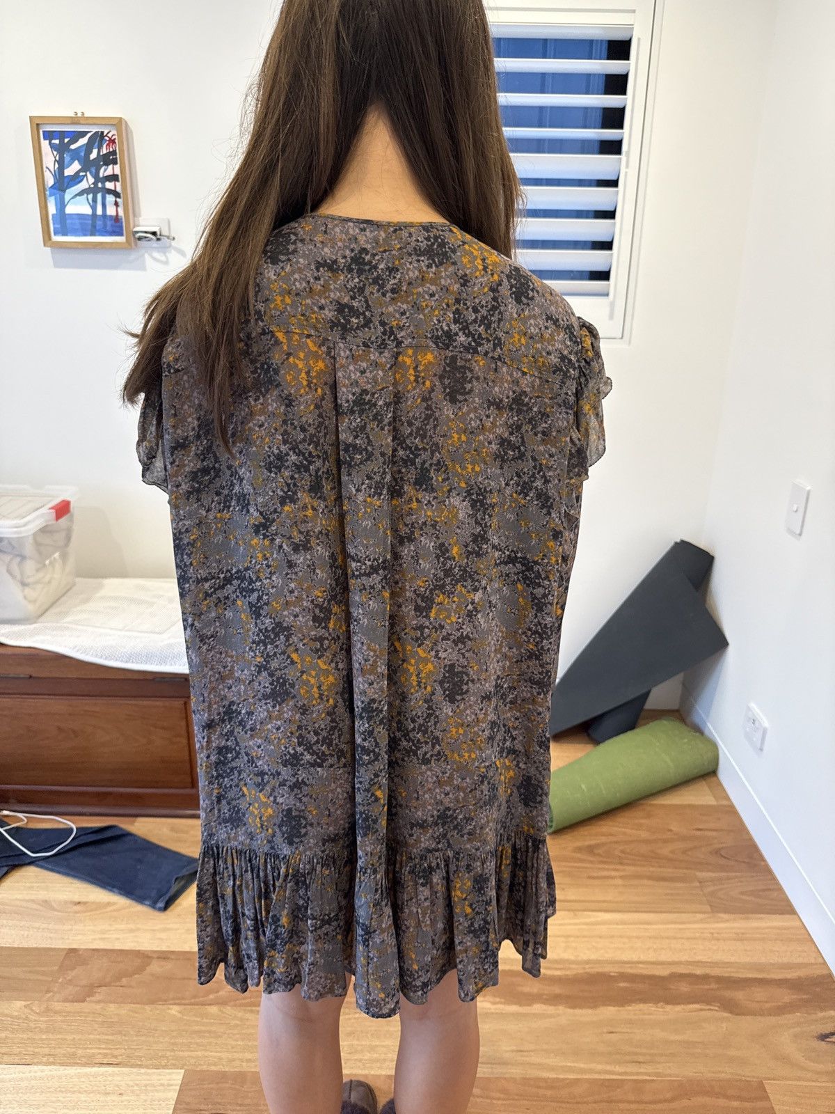 Isabel Marant Etoile Crepe silk grey with rust flecks Size M / US 6-8 / IT 42-44 - 3 Thumbnail
