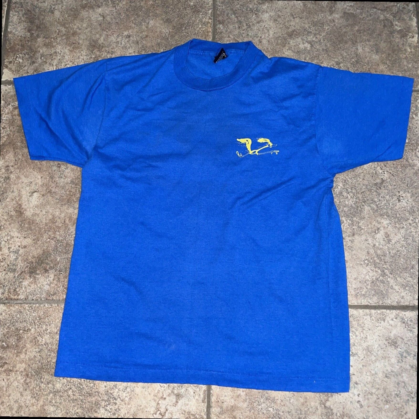 Vintage VINTAGE Screen Stars Graphic T-Shirt Adult Extra Large Blue Stars Cotton Size US XL / EU 56 / 4 - 2 Thumbnail