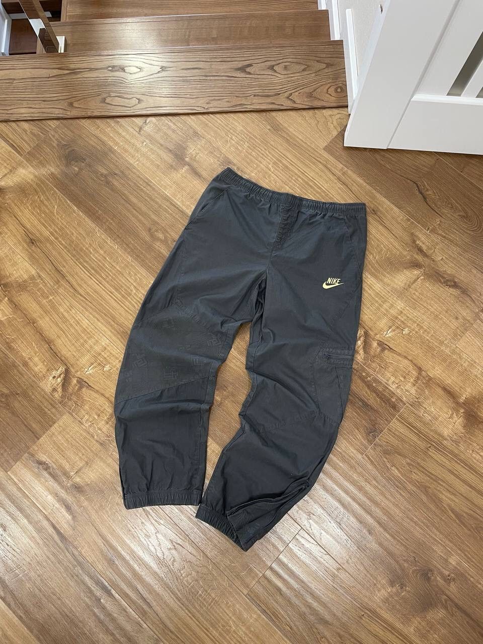 Nike × Vintage Vintage Nike Cargo Y2K Swoosh Drill Nylon Pants Joggers Size US 32 / EU 48 - 1 Thumbnail
