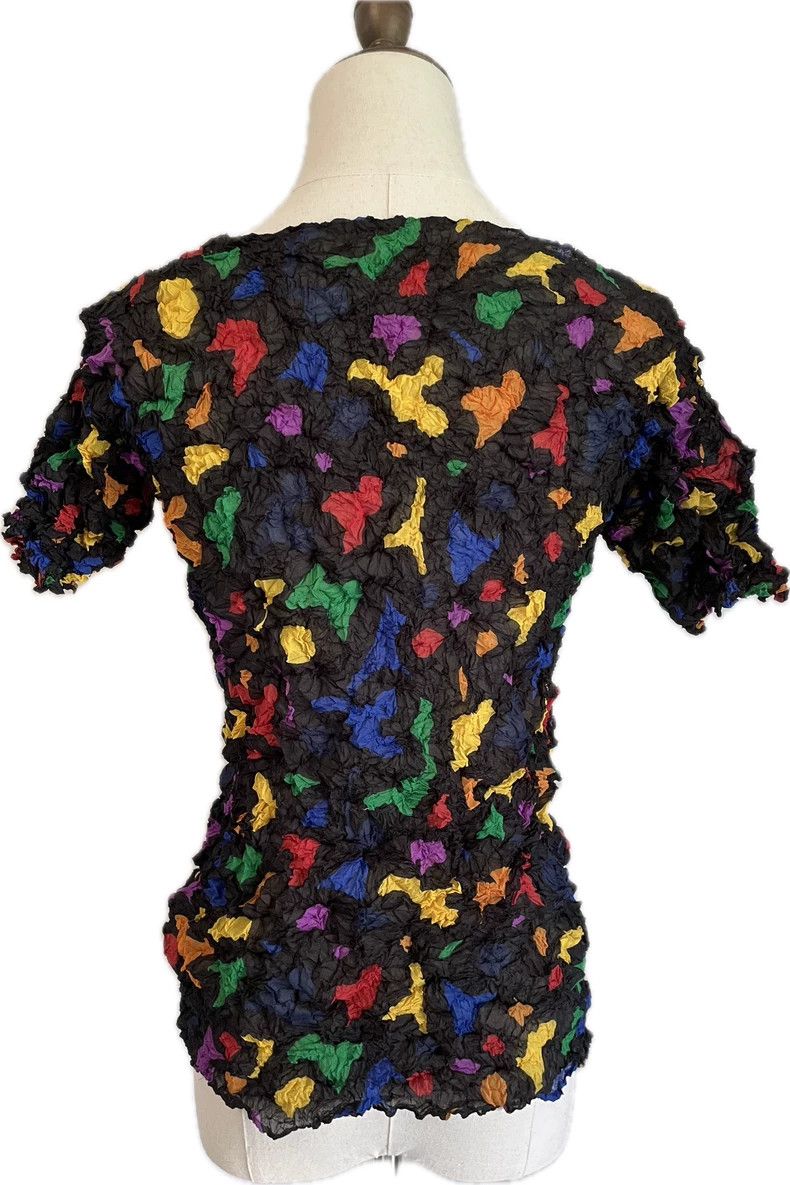Issey Miyake Issey Miyake size:2 Black, yellow and red short-sleeved sh Size XS / US 0-2 / IT 36-38 - 2 Thumbnail