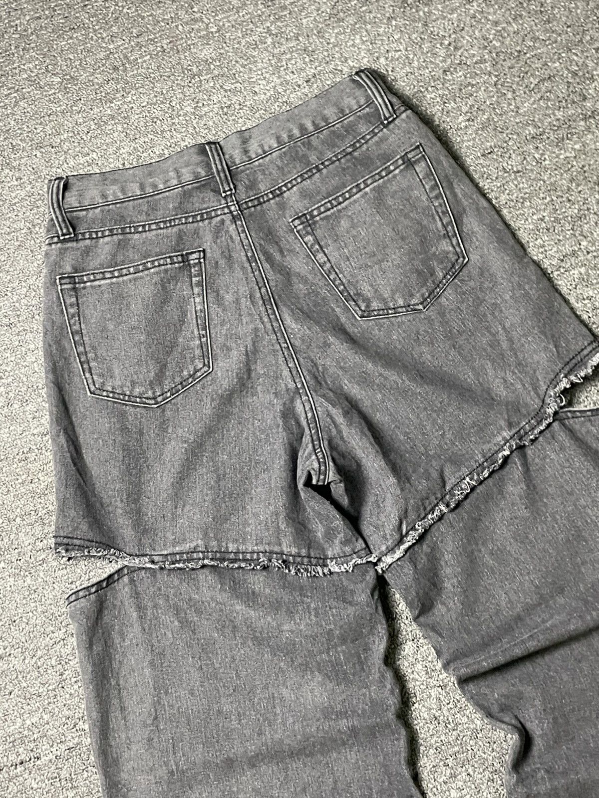 The Unbranded Brand ADD Colour Brand Cut-Out Wide Leg Jeans (62) Size 26" / US 2 / IT 38 - 12 Thumbnail