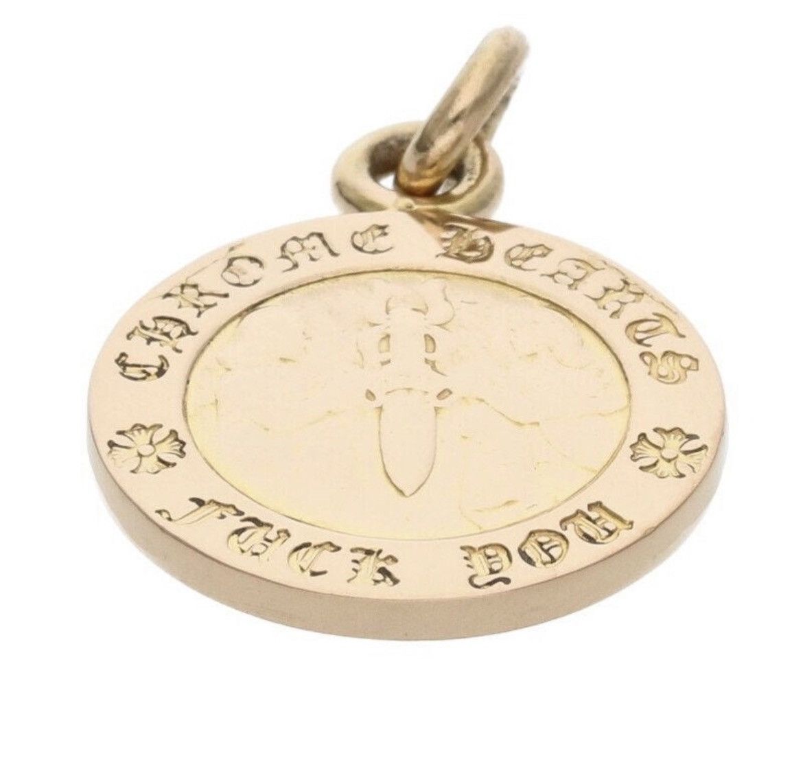 Chrome Hearts Chrome Hearts 22K Gold Angel Medal Charm Necklace Size ONE SIZE - 4 Thumbnail