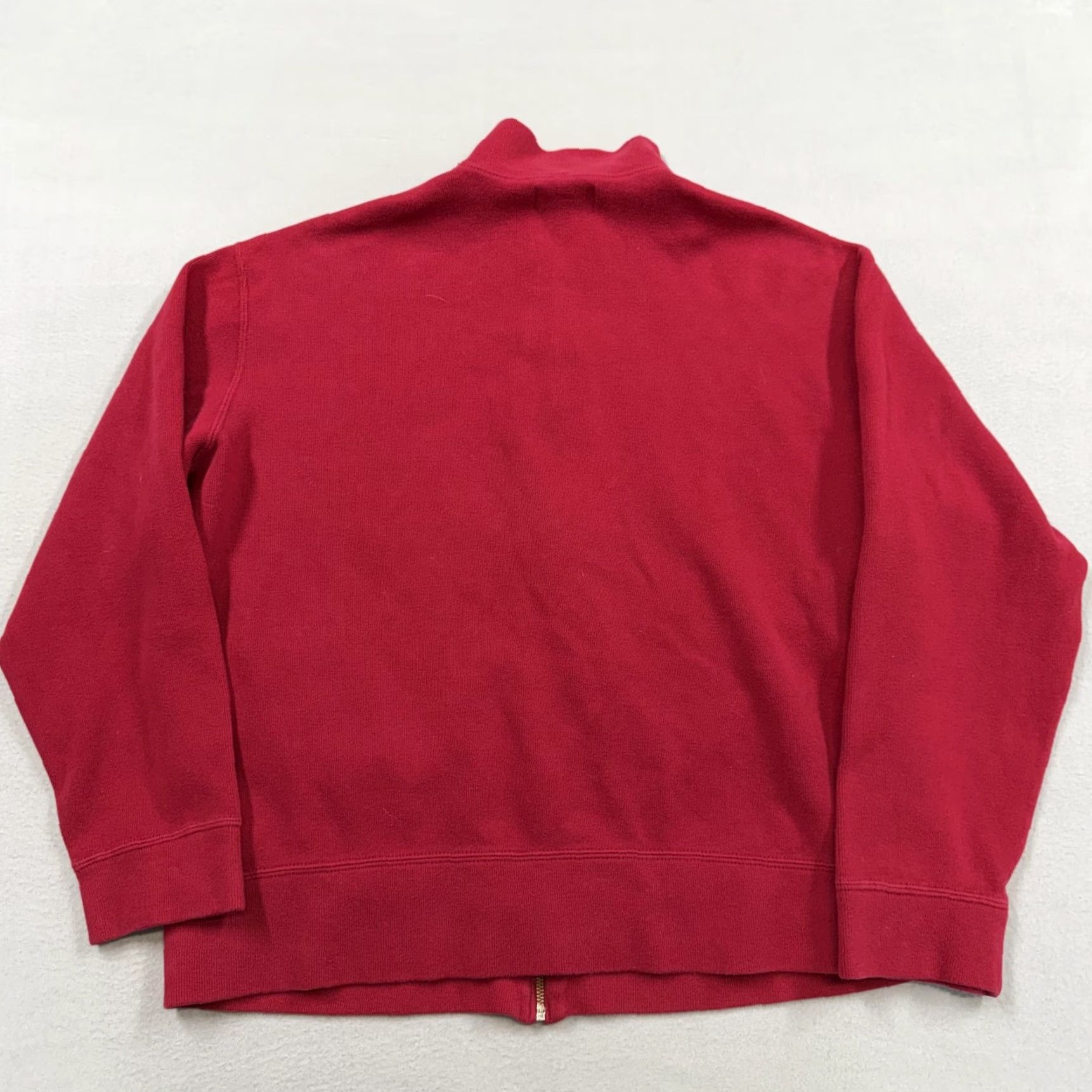 Polo Ralph Lauren Polo Ralph Lauren Sweater Mens XL Red Full Zip Mock Neck Knit Pony Logo Size US XL / EU 56 / 4 - 4 Thumbnail