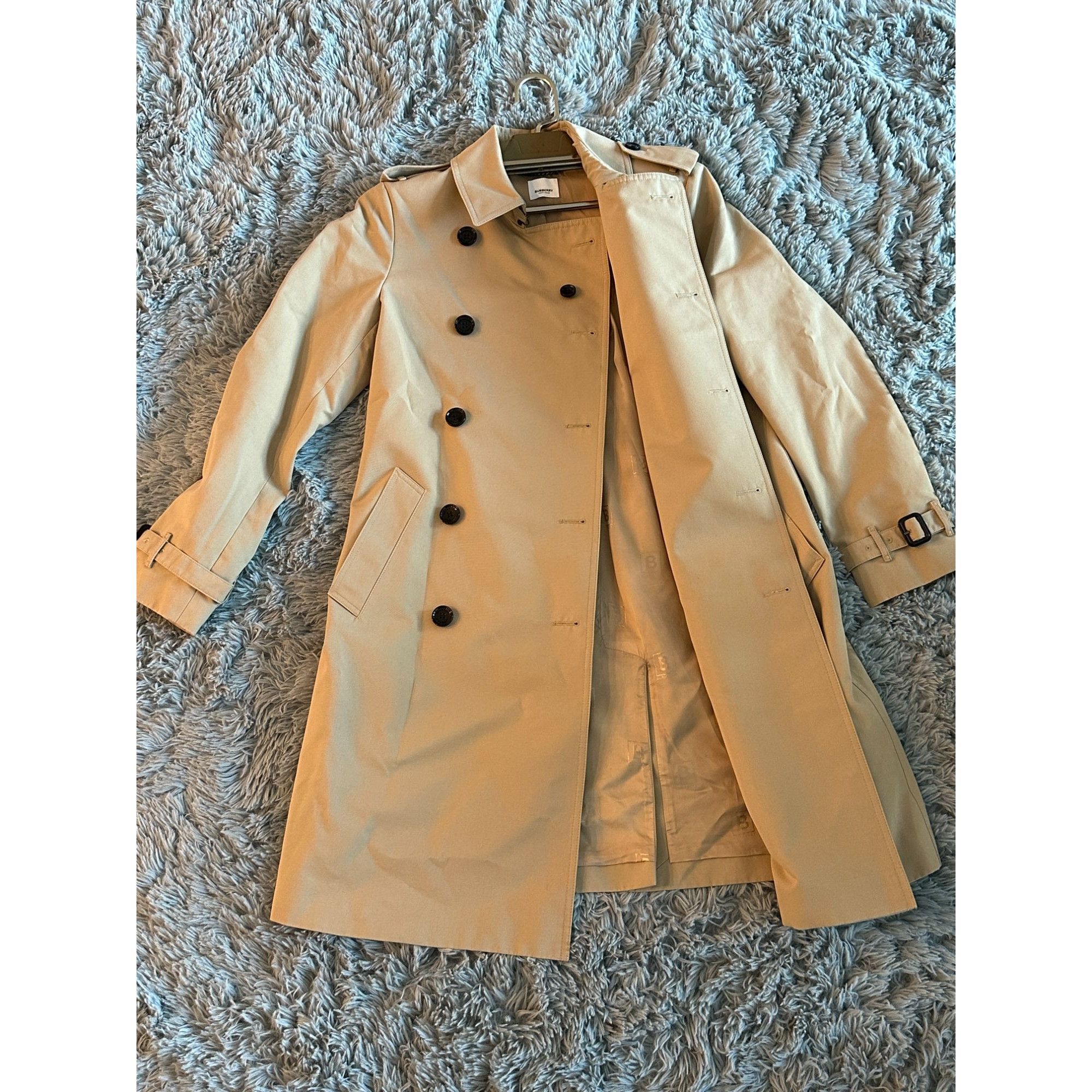 Burberry Burberry Womens Double-Breasted Trench Coat Cotton & Polyest Size L / US 10 / IT 46 - 1 Thumbnail