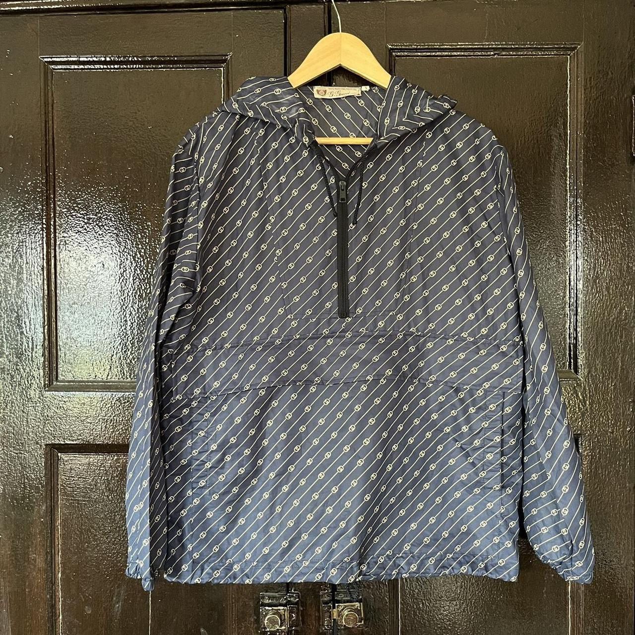 image of Gucci Vintage Monogram Windbreaker in Blue, Men's (Size Small)