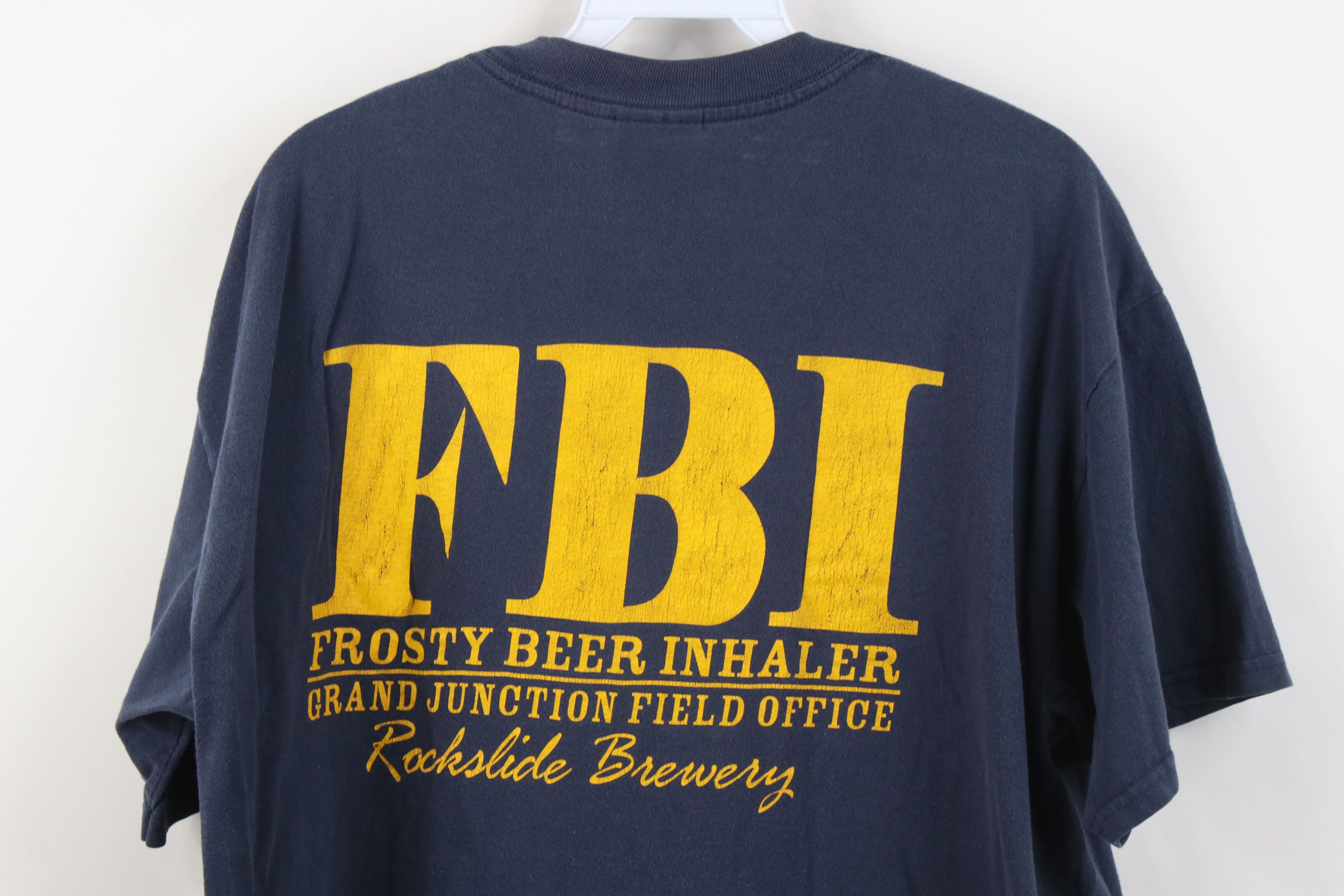 Vintage Vintage 90s Frosty Beer Inhaler Rockslide Brewery T-Shirt Size US L / EU 52-54 / 3 - 12 Thumbnail