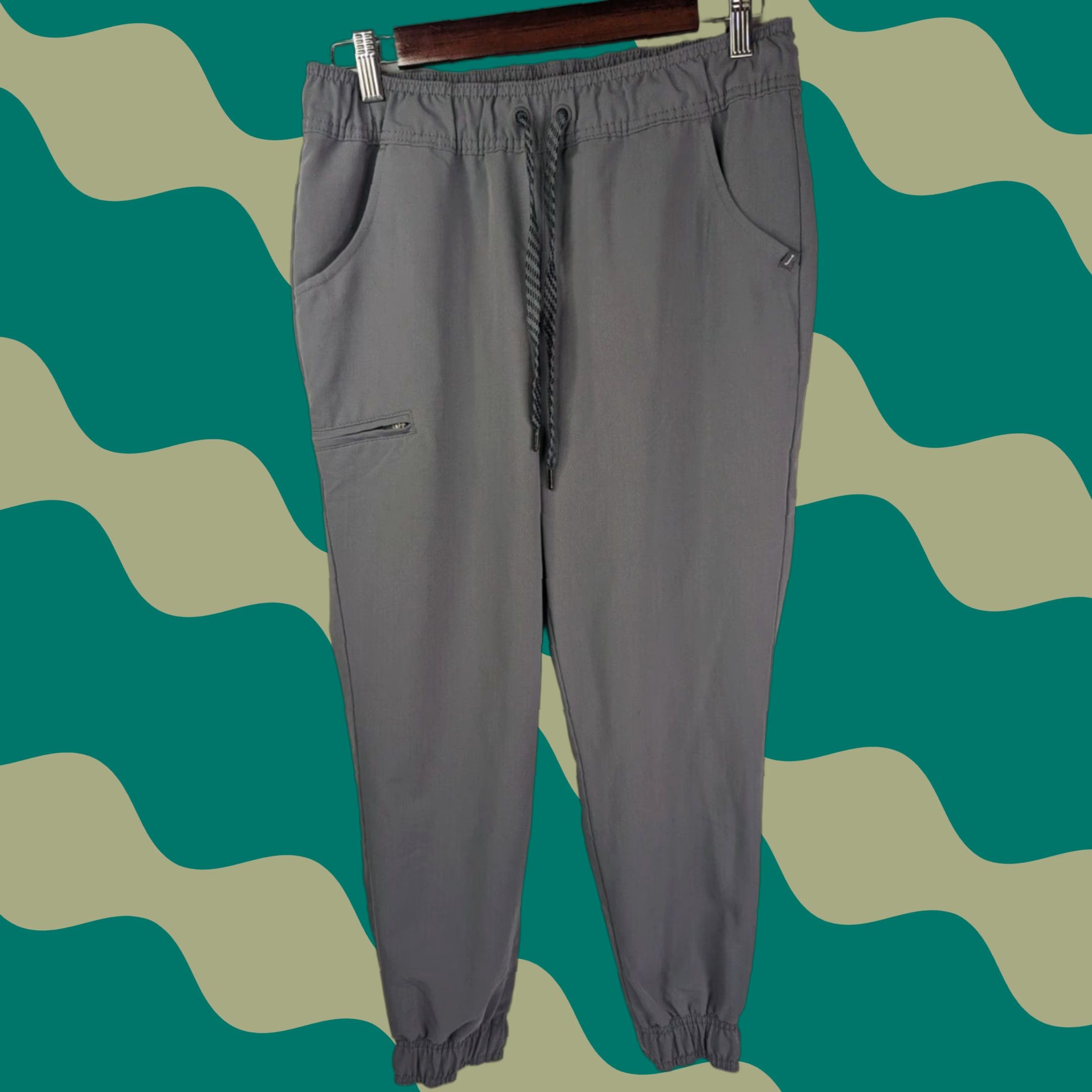 Essentials Jaanuu Jogger Scrub Grey Pants Women's Small Petite Essential 5 Pocket J95124P Size 28" / US 6 / IT 42 - 1 Thumbnail