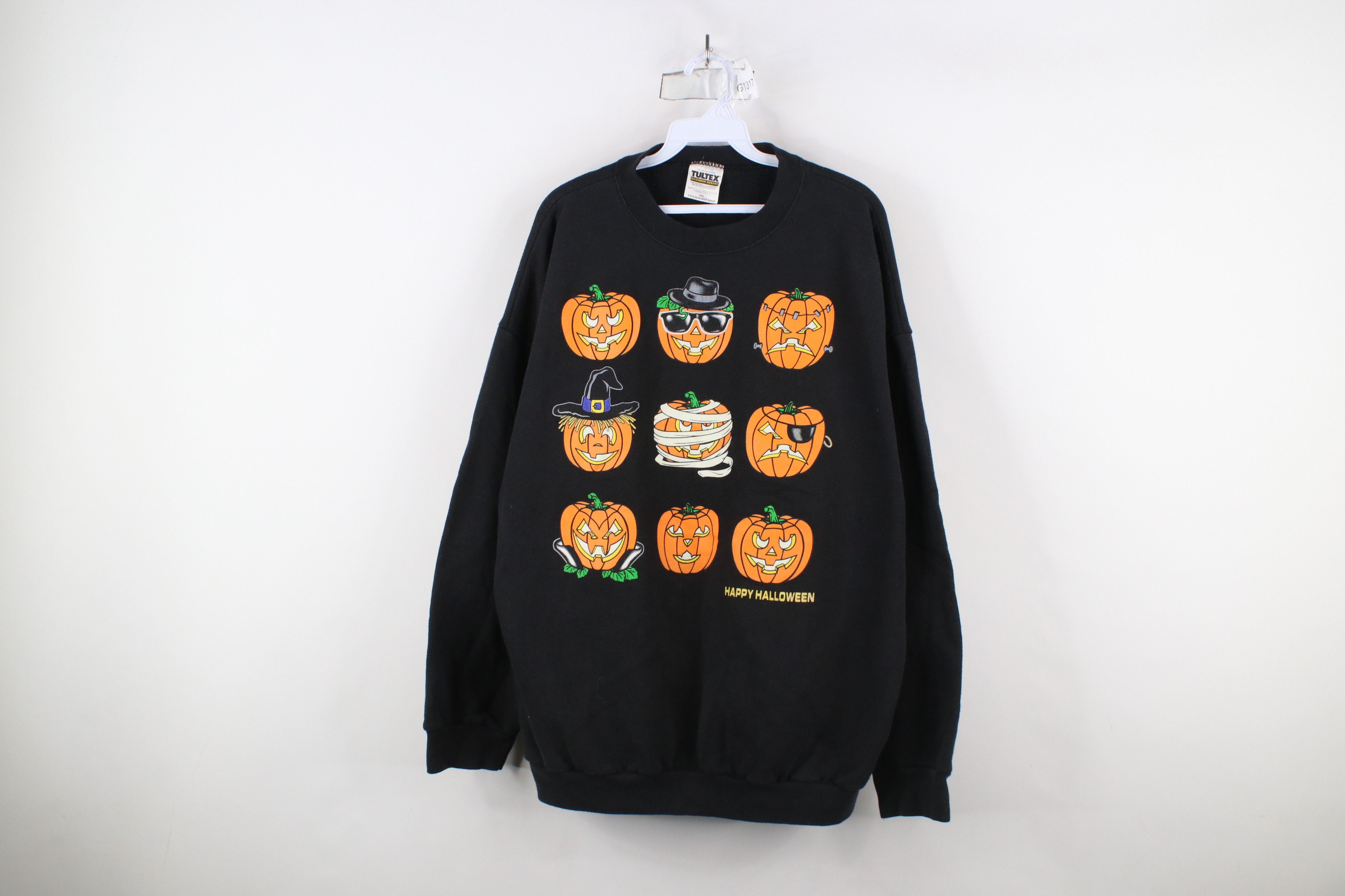 Vintage Vintage 90s Streetwear Halloween Pumpkin Sweatshirt USA Size US XXL / EU 58 / 5 - 1 Thumbnail