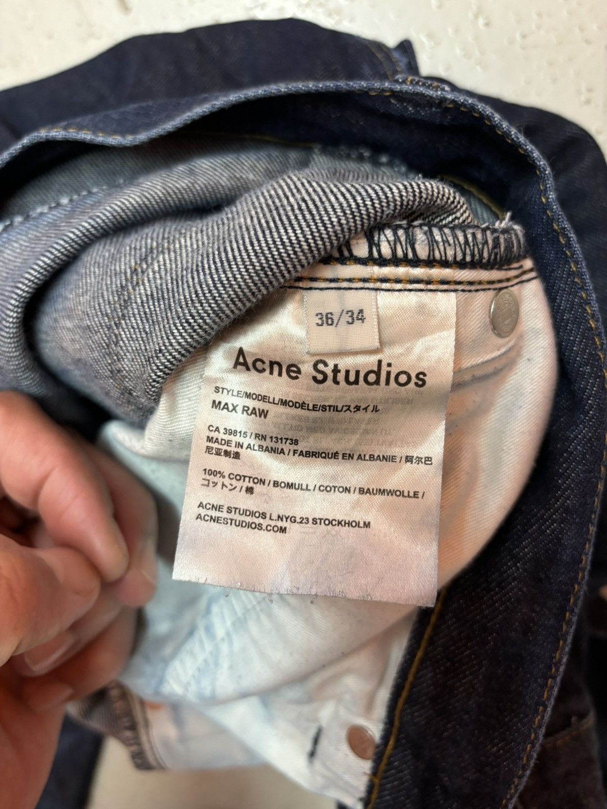 Acne Studios × Designer ***FINAL DROP***RARE ACNE STUDIOS MAX RAW DENIM 36 Size US 36 / EU 52 - 13 Thumbnail