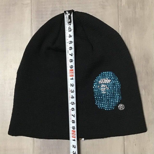 Bape × Nigo × Swarovski BAPE Swarovski APE FACE logo beanie knit cap a bathing ape Size ONE SIZE - 5 Thumbnail
