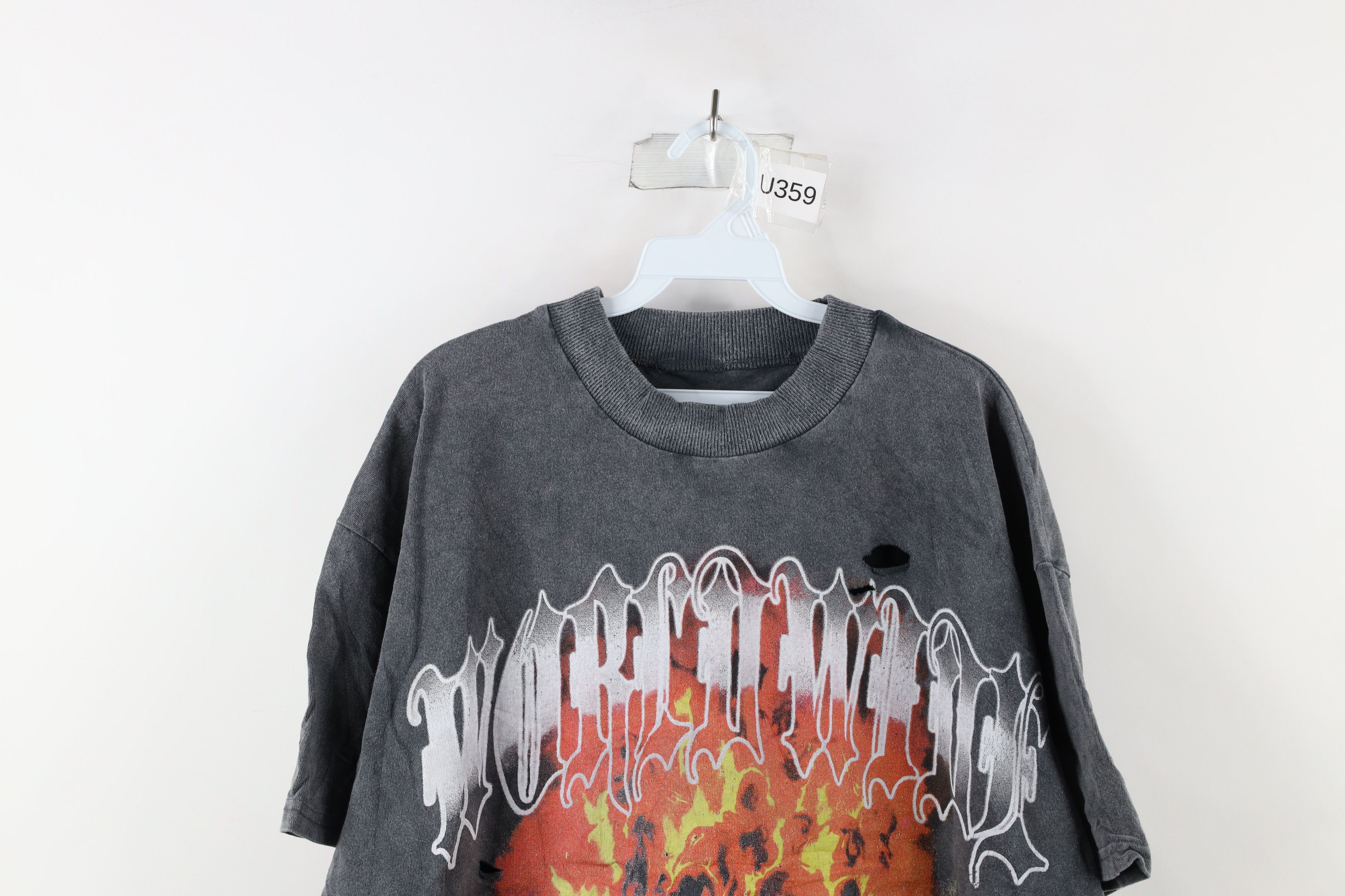 Vintage Vintage Streetwear Worldwide Burning Bodies Boxy Fit T-Shirt Size US XL / EU 56 / 4 - 2 Thumbnail