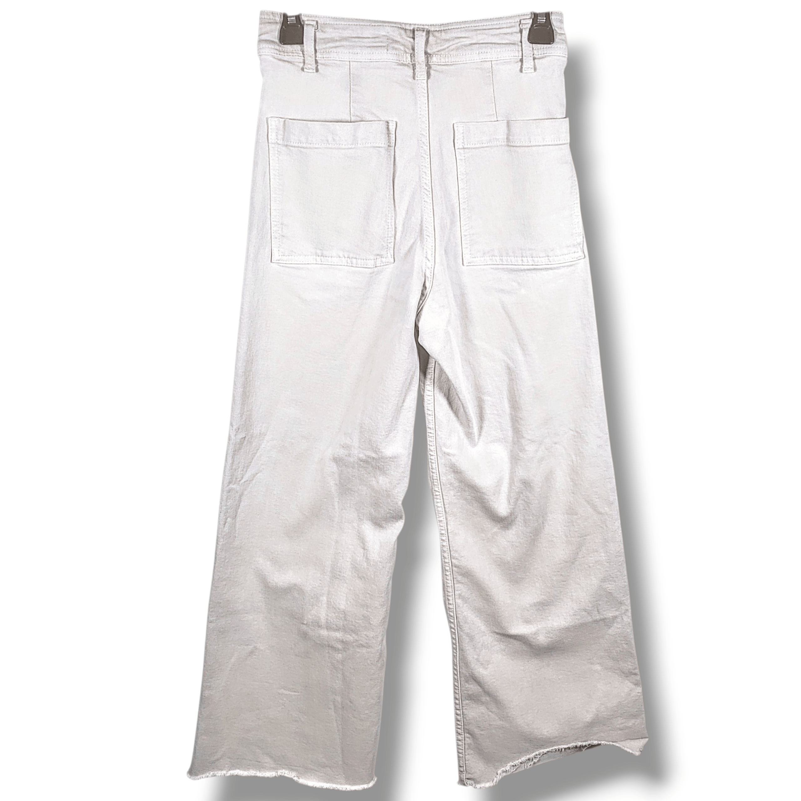 Zara Zara High Rise Wide Leg Trousers Cream US 4 | Minimalist Y2K Size 28" / US 6 / IT 42 - 3 Thumbnail