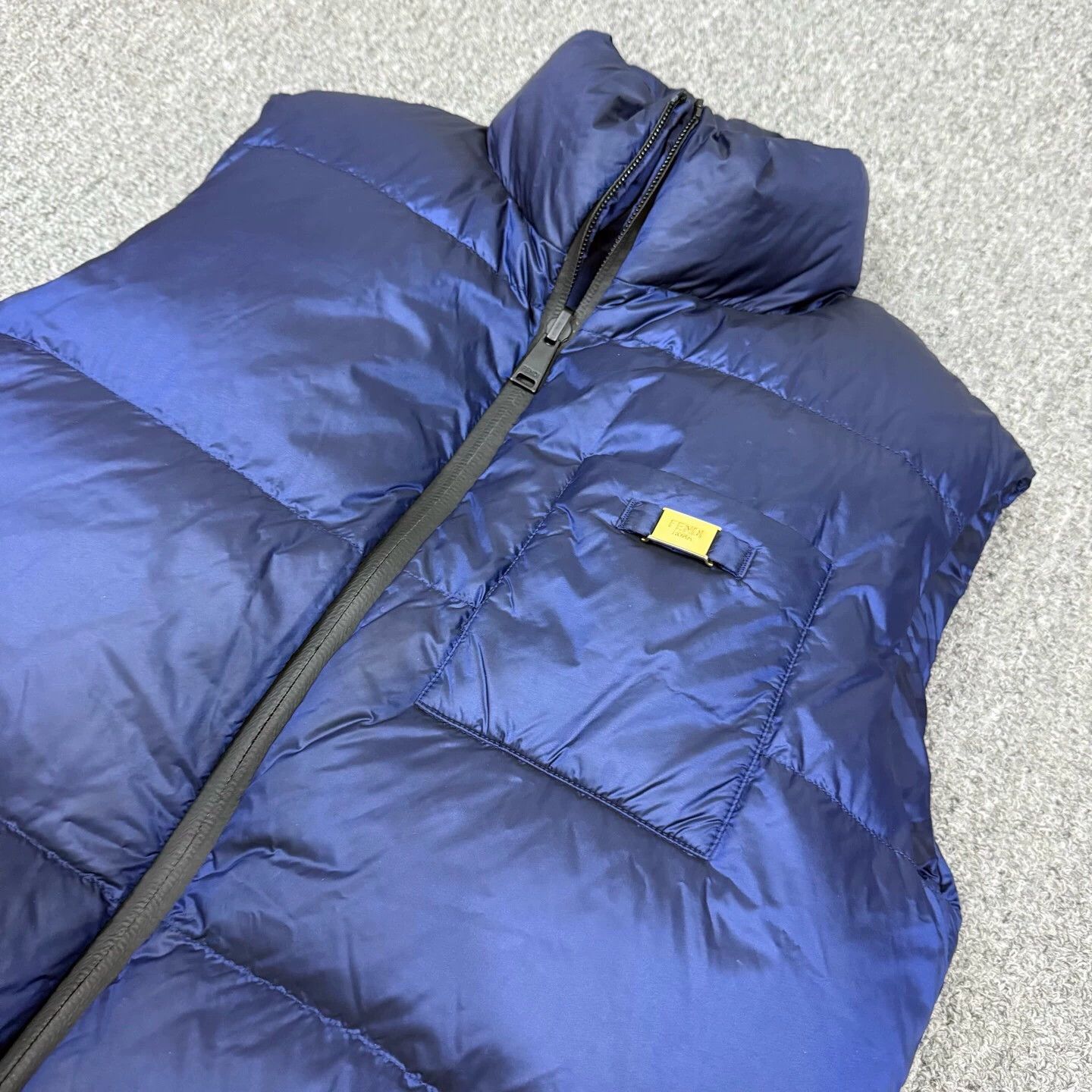Fendi Fendi Blue All-Over Print Reversible Zip Puffer Vest 44 Size US S / EU 44-46 / 1 - 3 Thumbnail