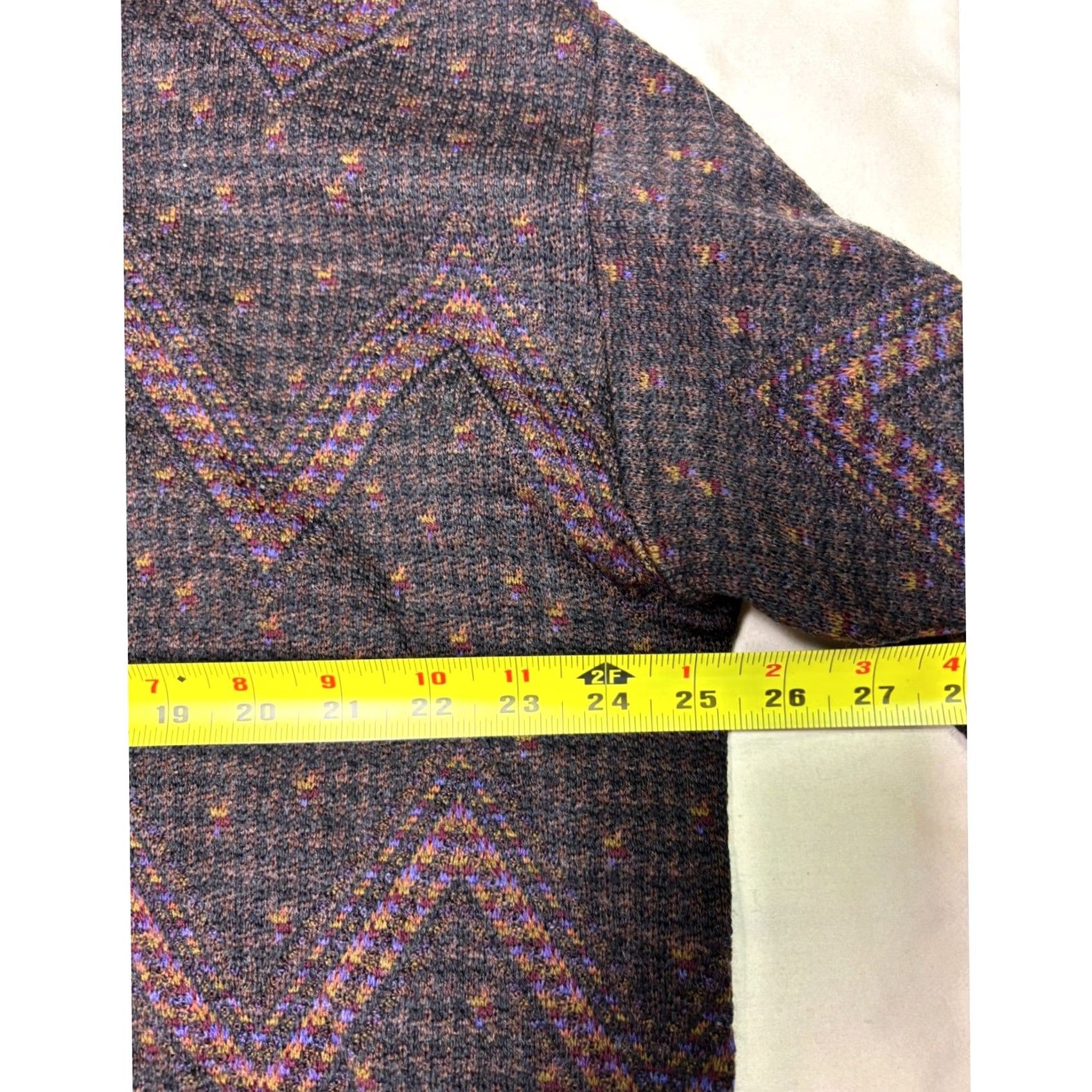 Vintage Tricots St Raphael Mens XL Wool Sweater Zig Zag Pattern Crewneck Made in Uruguay Size US XL / EU 56 / 4 - 6 Thumbnail