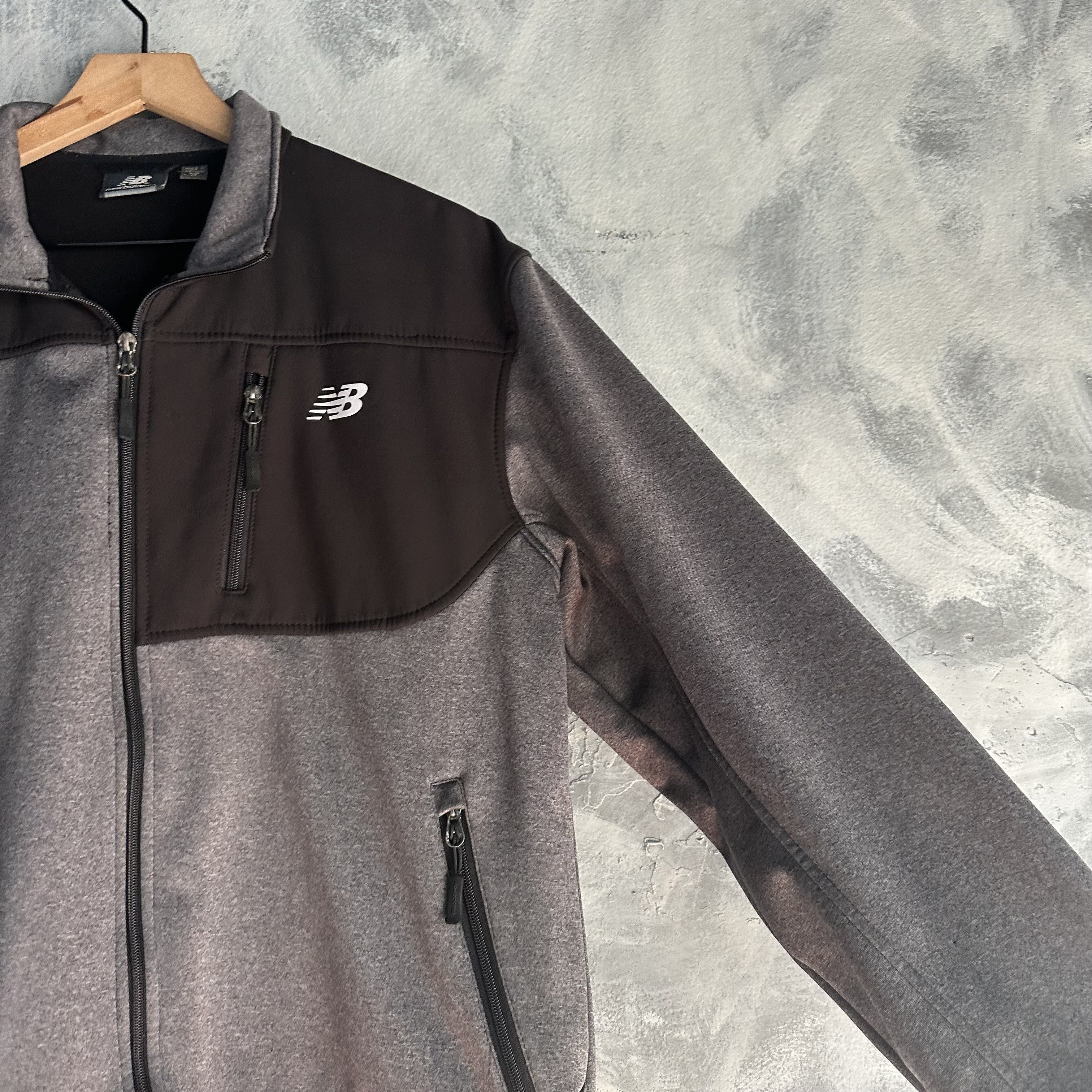New Balance New Balance Fleece Jacket Mens Medium Gray Black Size US M / EU 48-50 / 2 - 3 Thumbnail