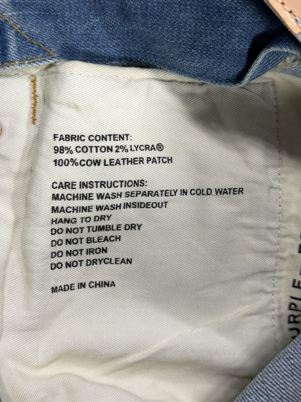 Purple Brand Purple Brand Mural Blue Jean – Light Indigo Size US 32 / EU 48 - 4 Thumbnail