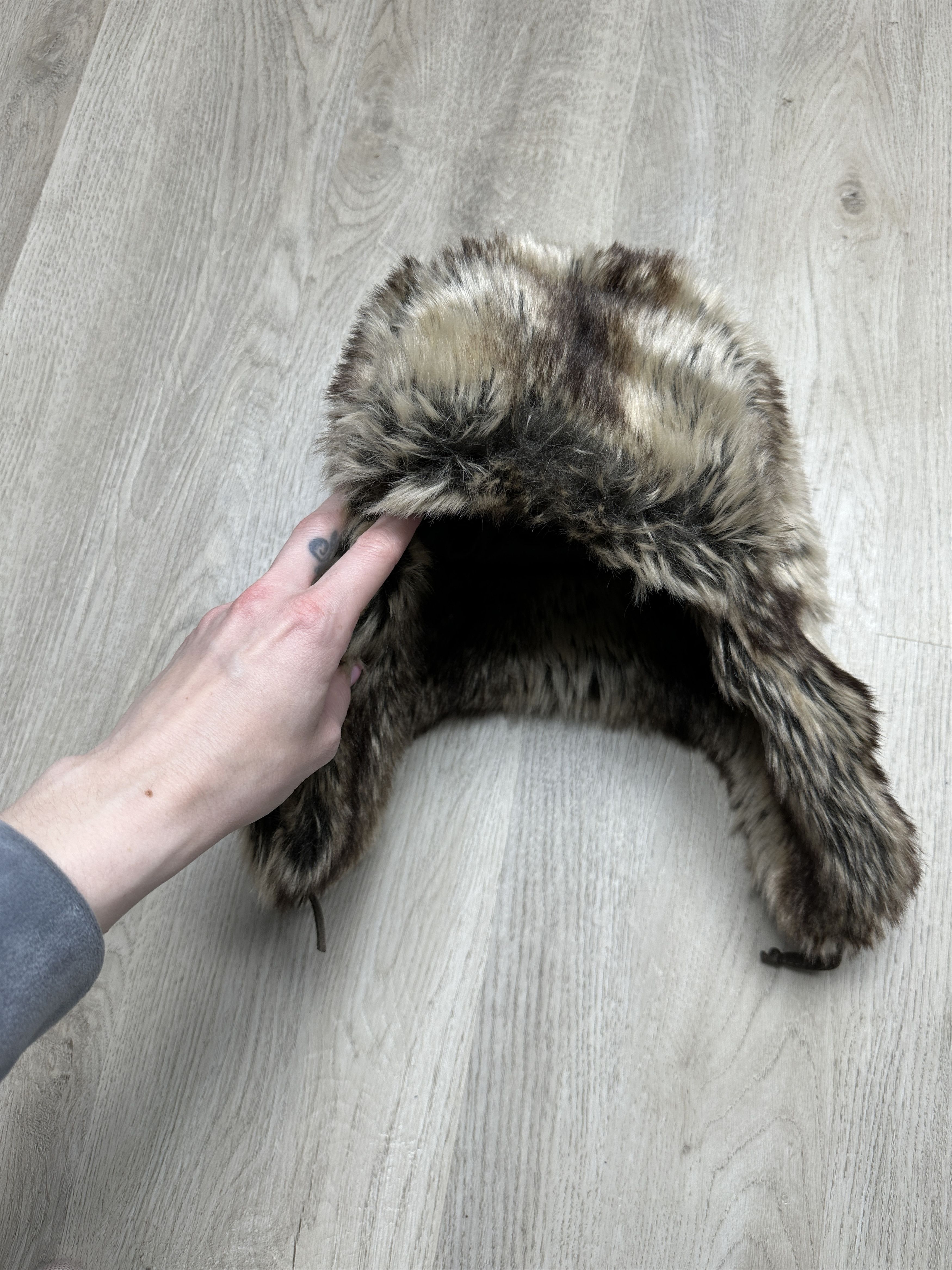 20471120 Vintage Mohair Hat with Ear Flaps Beanie Wool Fur Size ONE SIZE - 1 Thumbnail