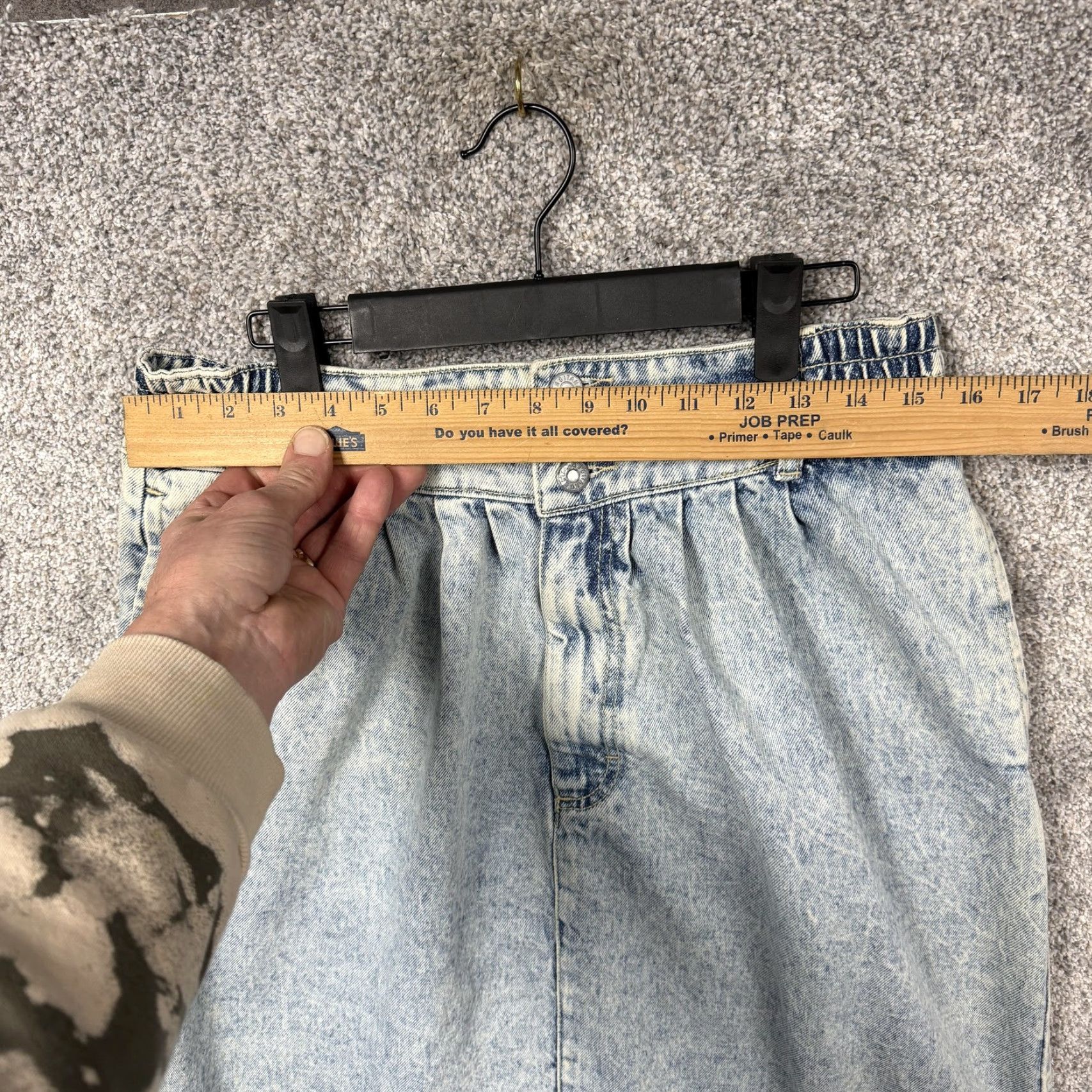 Vintage VINTAGE Gitano Denim Midi Skirt 10 Blue High Rise Elastic Waist Pockets 80s 90s Retro Size 32" / US 10 / IT 46 - 2 Thumbnail