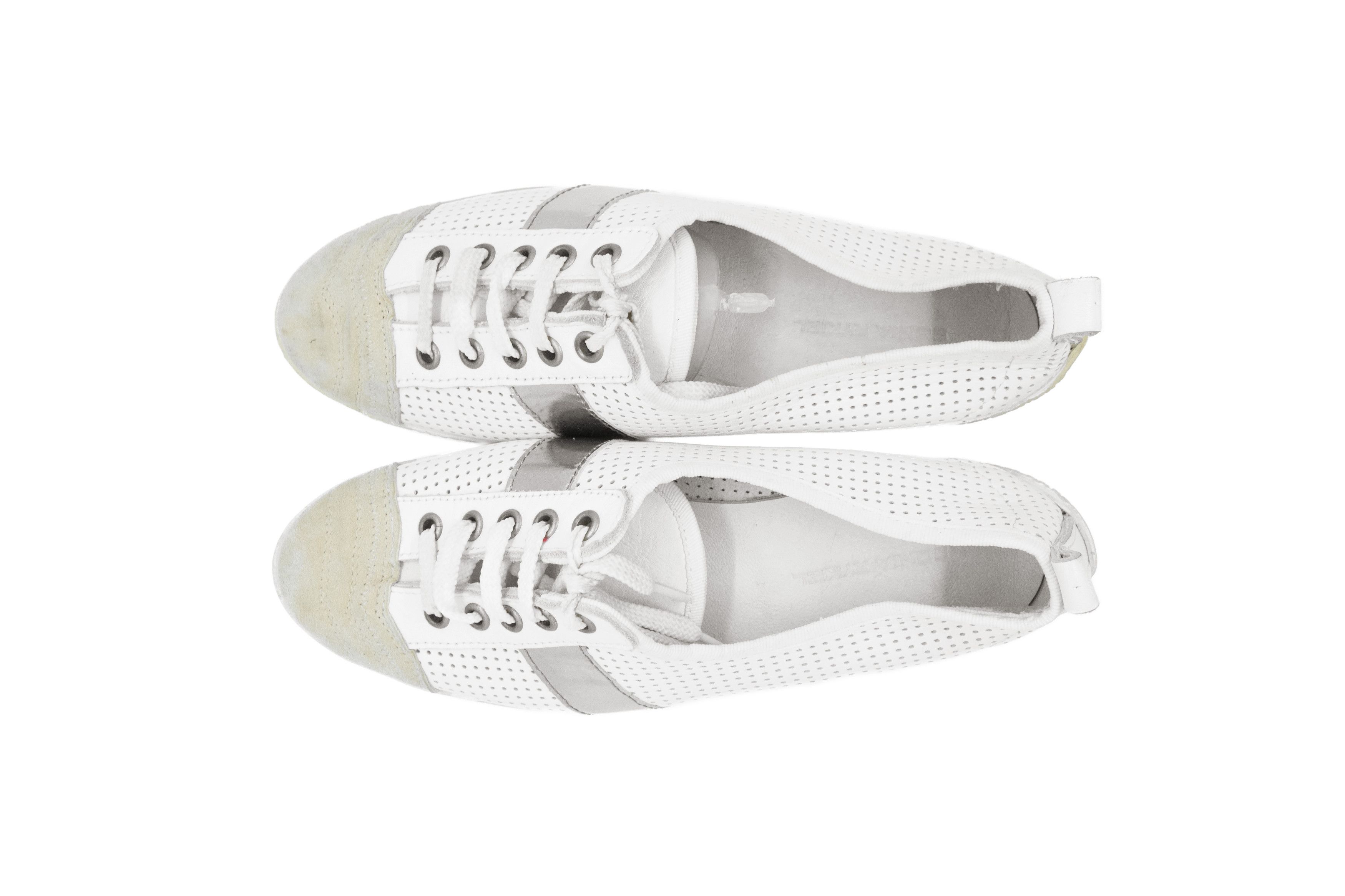 Sonia Rykiel Mesh Leather Low Sneakers Size US 5 / IT 35 - 3 Thumbnail