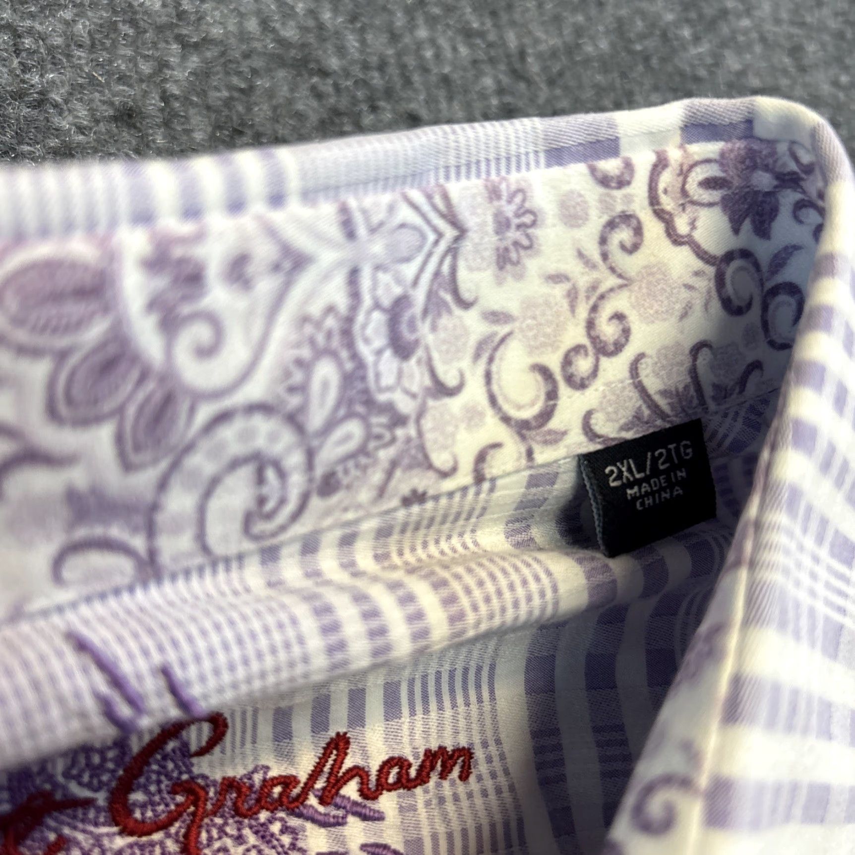Robert Graham Robert Graham Sportswear The Candy Man Woven Shirt 2XL Men's Purple Button-Up Long Sleeve Shirt Size US XXL / EU 58 / 5 - 6 Thumbnail