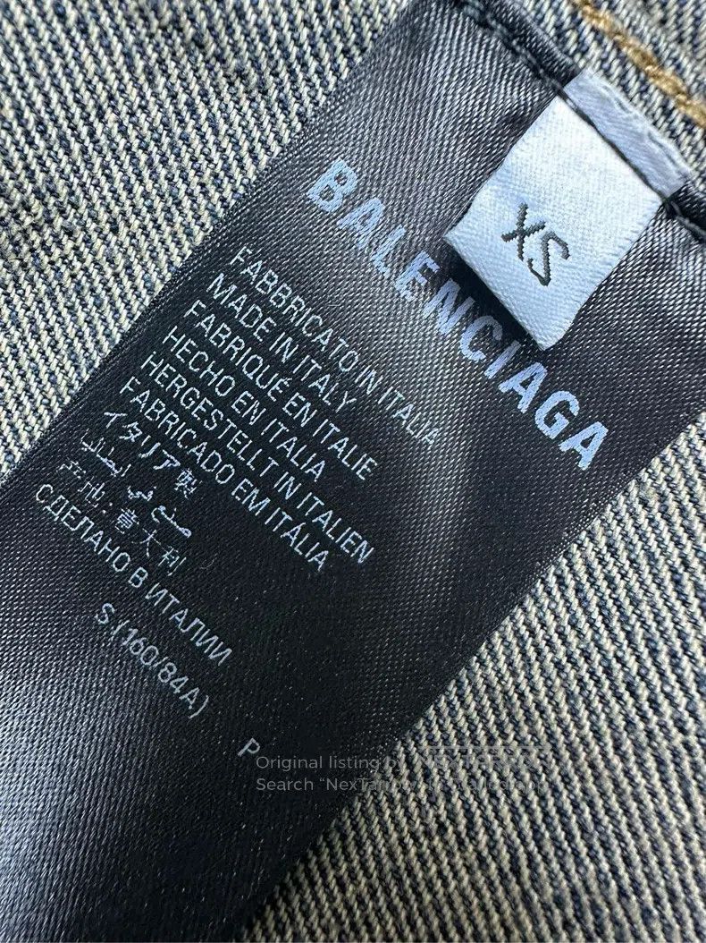 Balenciaga Balenciaga Double B Printed Koi Arm Denim Jacket Size US XS / EU 42 / 0 - 4 Thumbnail