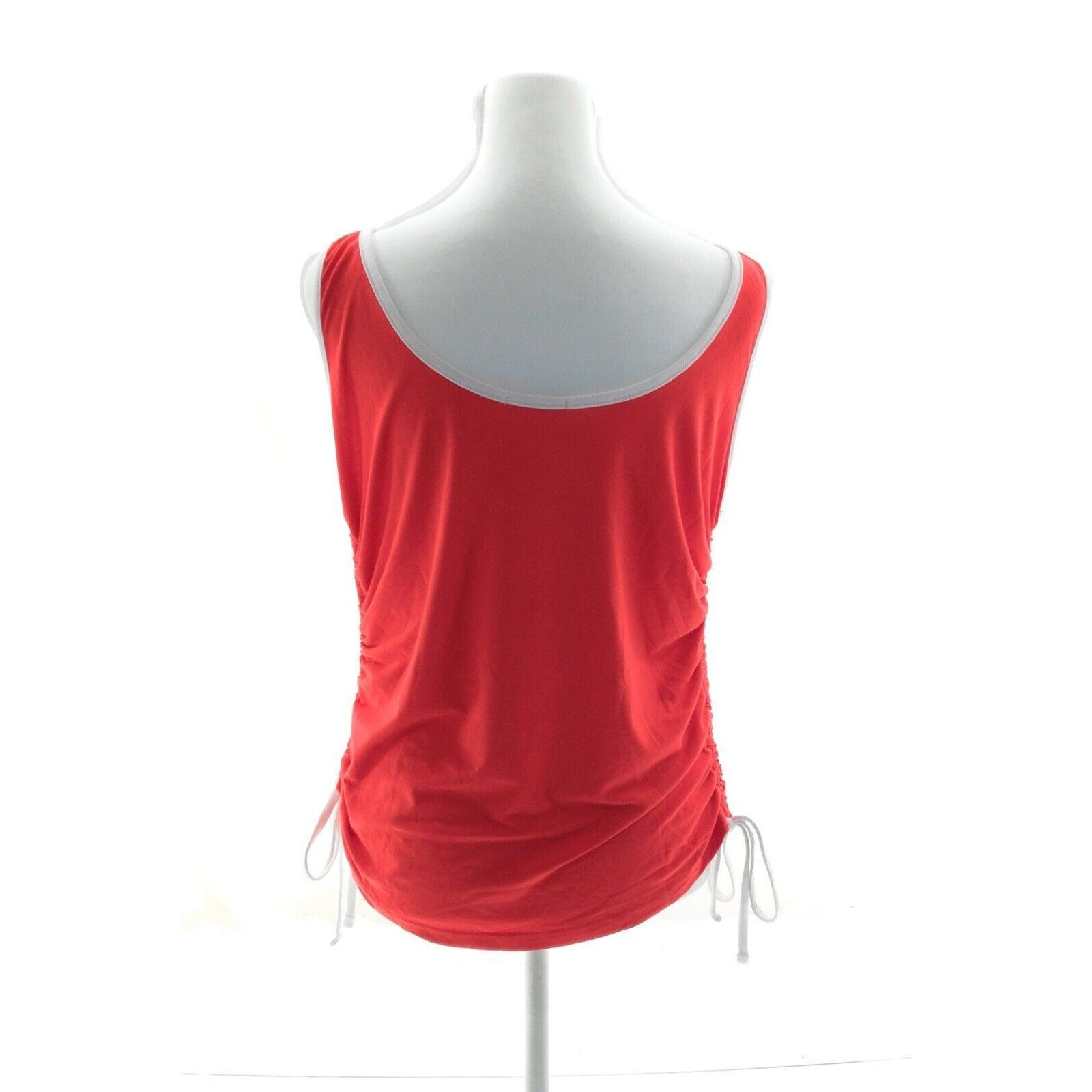 Other Derek Heart Red Ruched Side Tank Top - Women's Plus Size 1X Size XL / US 12-14 / IT 48-50 - 3 Thumbnail