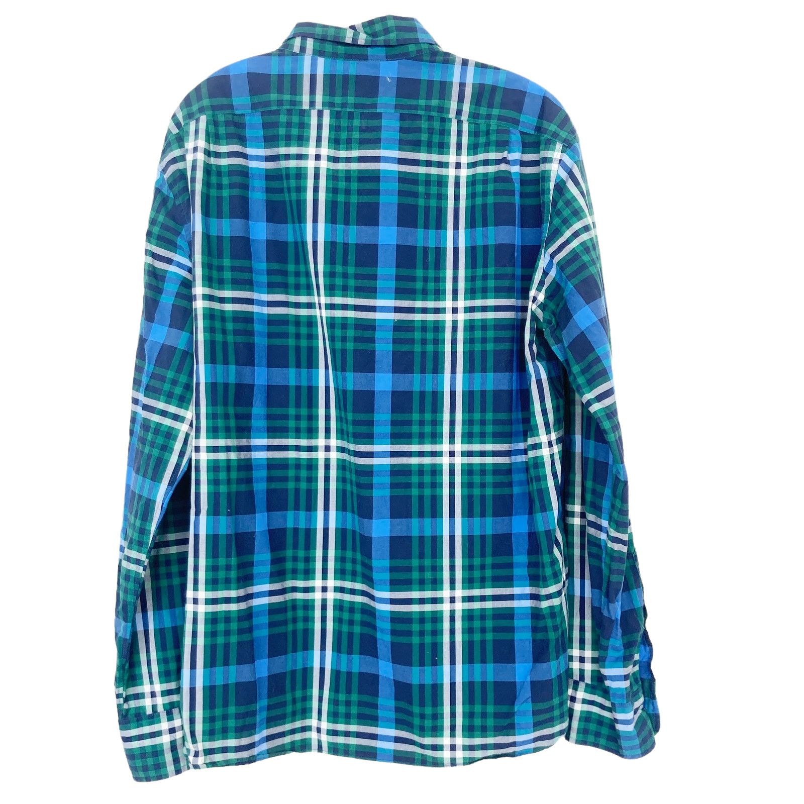J.Crew J. Crew Green Blue Plaid Long Sleeve Button Down Sz XL Size US XL / EU 56 / 4 - 4 Thumbnail
