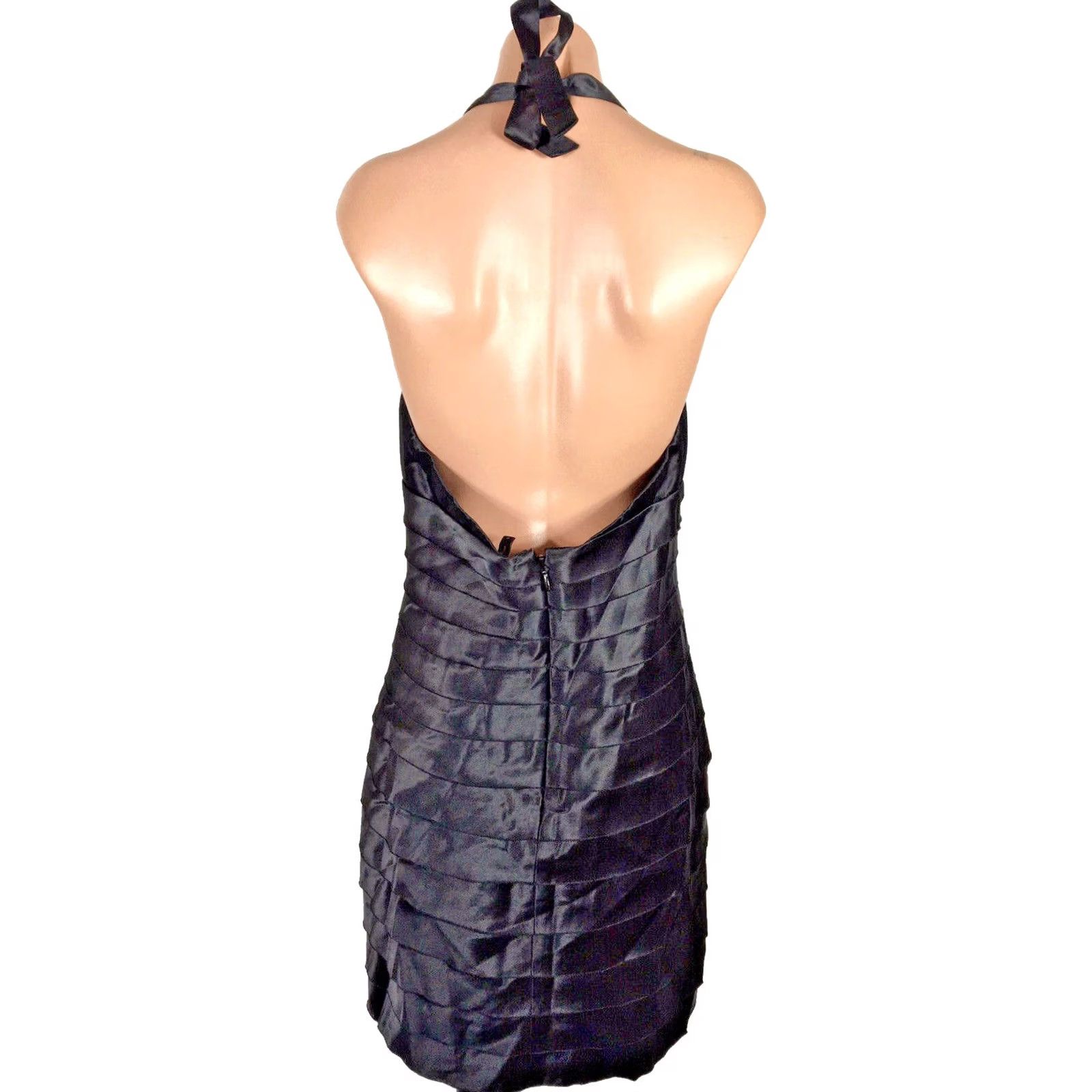 Bcbgmaxazria VTG 90s y2k Strapless Halter Dress Black Lace Tiered Ruffles Sz 12 NWT BCBGMAXAZRIA Womens Size XL / US 12-14 / IT 48-50 - 2 Thumbnail