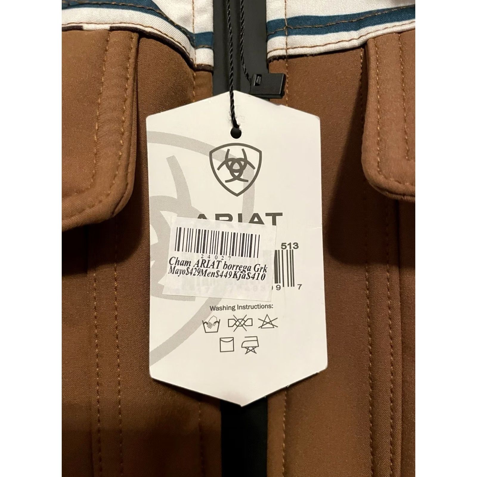 Ariat Ariat Jacket Men’s M Softshell Leather Sherpa Aztec Brown Motorcycle Cowboy NWT Size US M / EU 48-50 / 2 - 4 Thumbnail