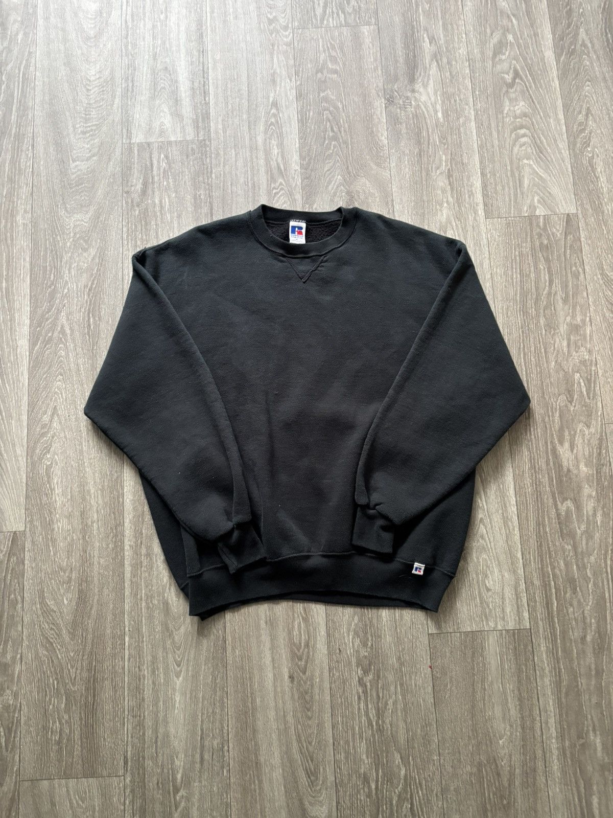 Russell Athletic Vintage 90s Russell Athletic Black Sweatshirt Made in USA Size US L / EU 52-54 / 3 - 6 Thumbnail
