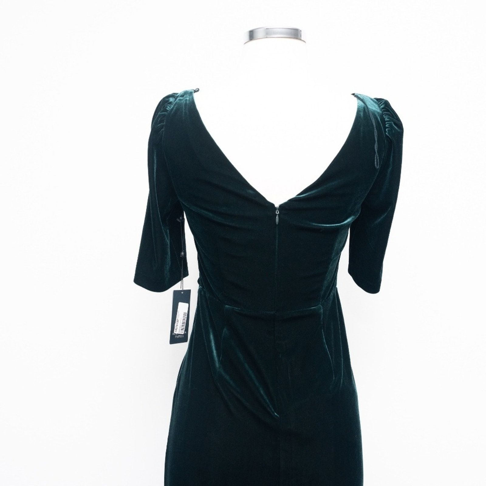 Adrianna Papell Adrianna Papell. Shirred Velvet Gown. Size XS / US 0-2 / IT 36-38 - 10 Thumbnail