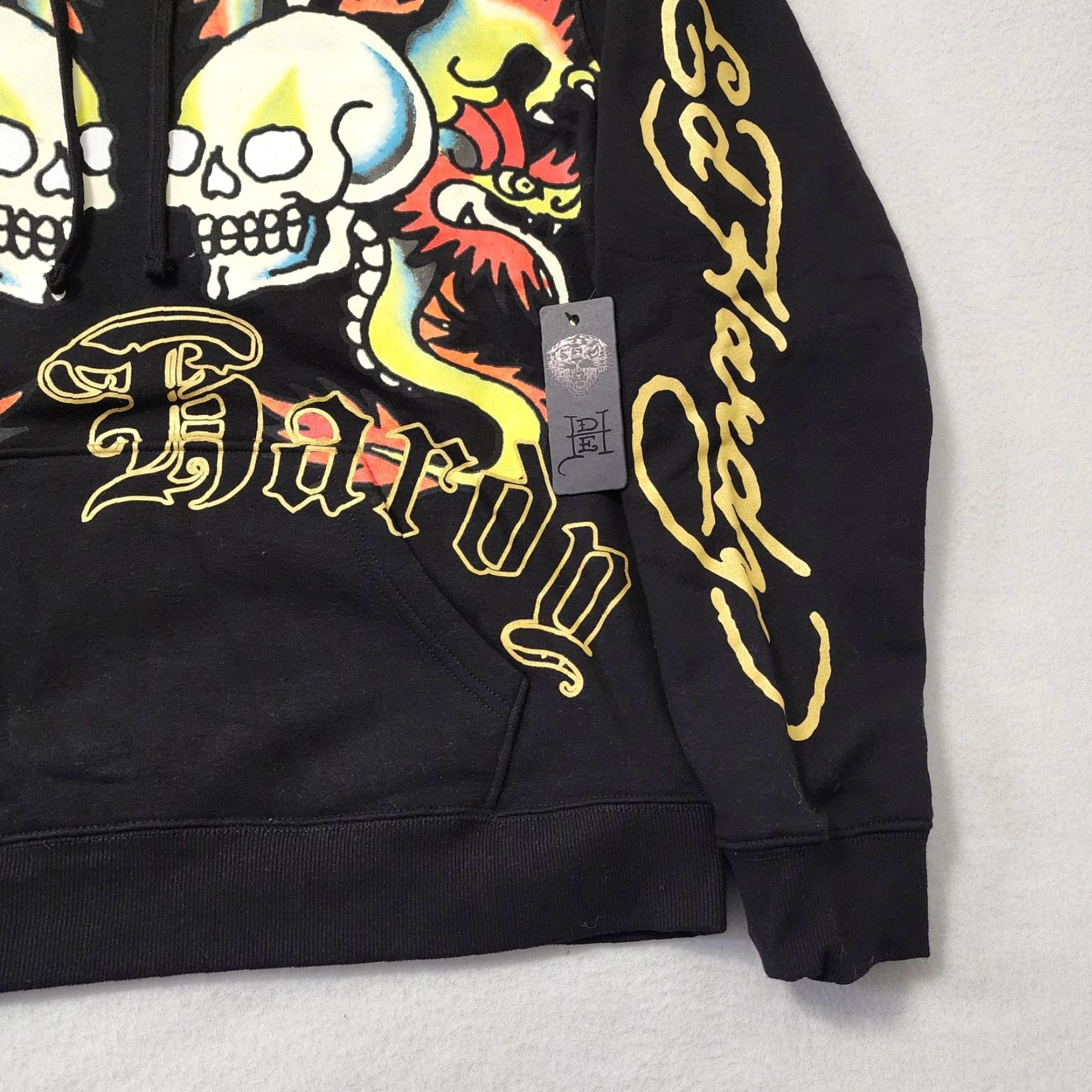 Ed Hardy Ed Hardy Hoodie Men L Black Y2k Tattoo Skull Dragon Spellout Pullover Jacket Size US L / EU 52-54 / 3 - 3 Thumbnail