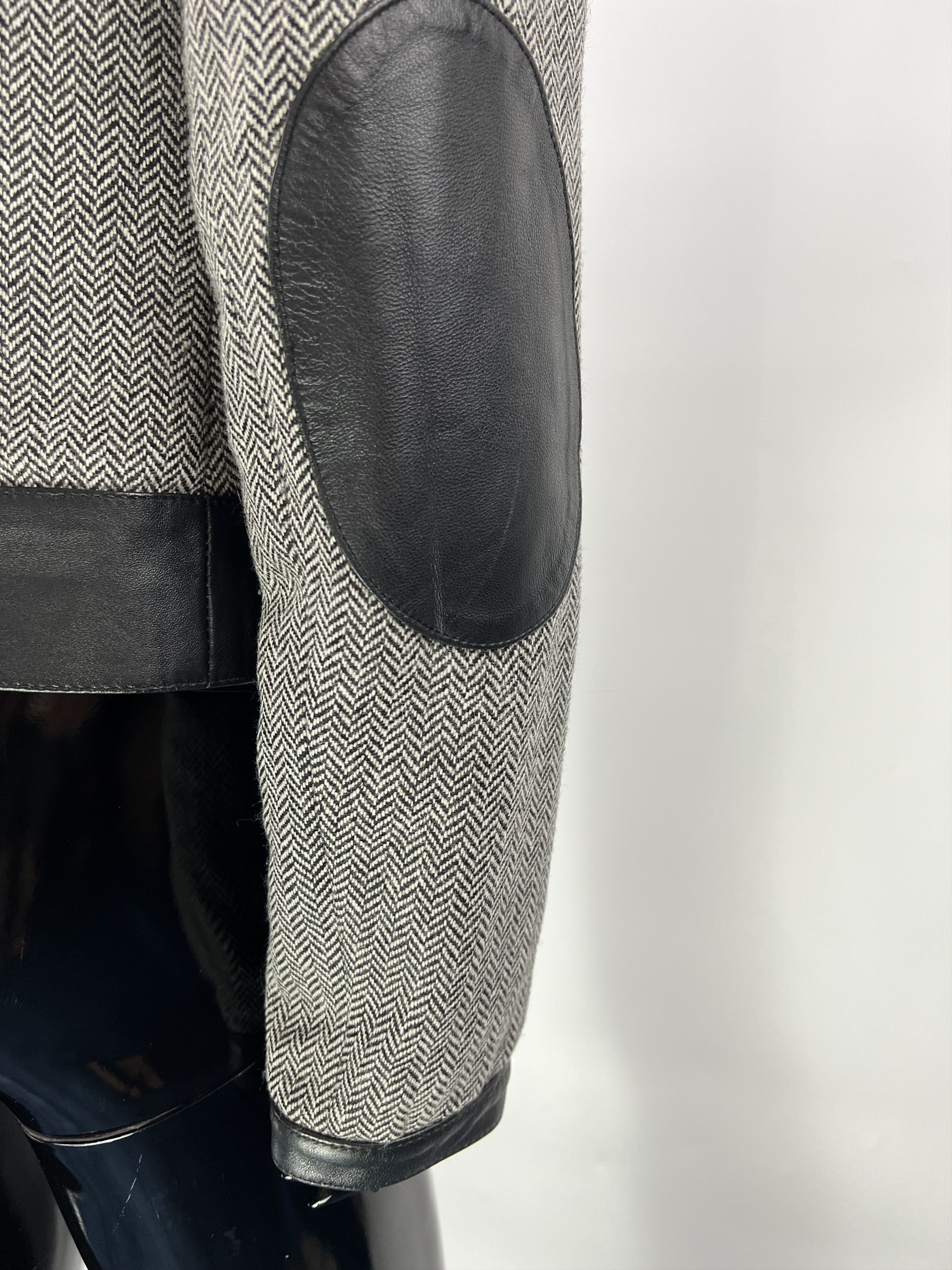 Vintage Jo No Fui Women's Wool Leather Jacket Size IT44 Size M / US 6-8 / IT 42-44 - 7 Thumbnail