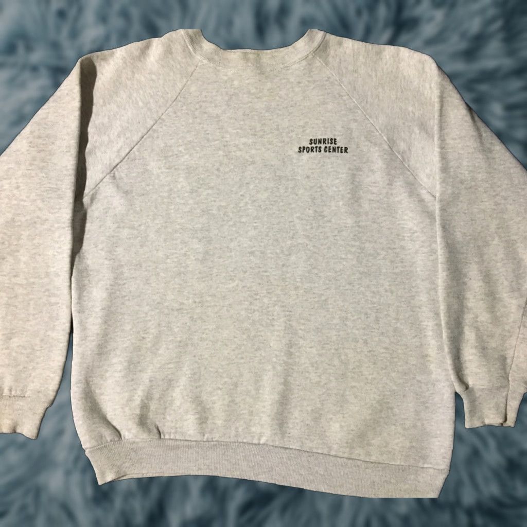 Hanes VINTAGE 80s 90s Sunrise Sports Center Faded Distress Sweatshirt M L Track PE Grunge Size US L / EU 52-54 / 3 - 1 Thumbnail