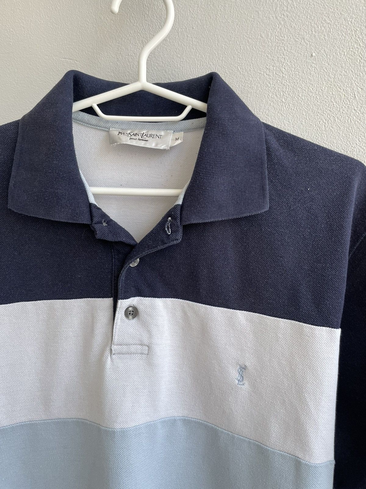Yves Saint Laurent Yves Saint Laurent YSL Stripped Polo Shirt T Shirt Tee Size US M / EU 48-50 / 2 - 7 Thumbnail