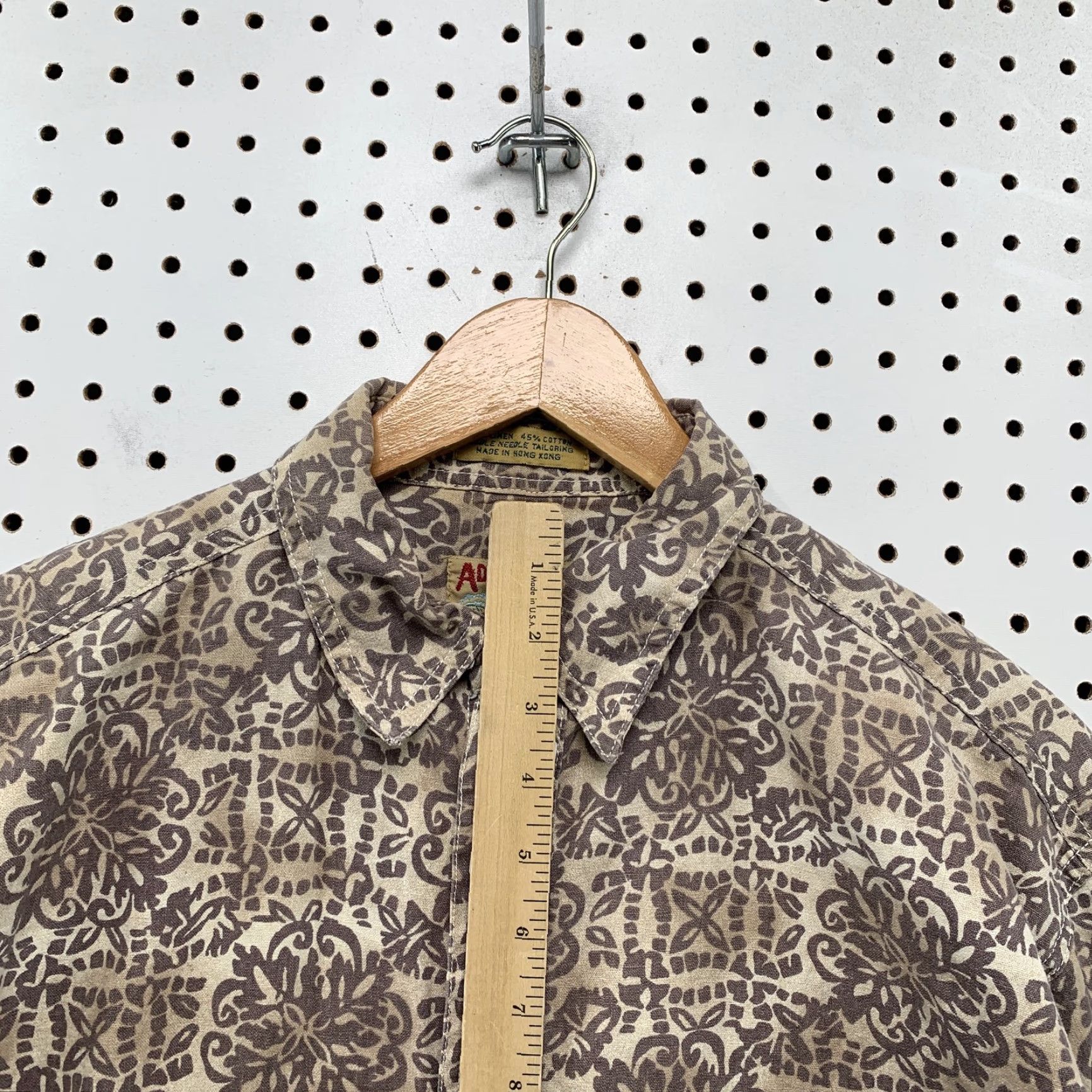 Vintage VINTAGE Adirondack Brown Geometric Button-Up Shirt Mens Large Long Sleeve Retro Size US L / EU 52-54 / 3 - 6 Thumbnail