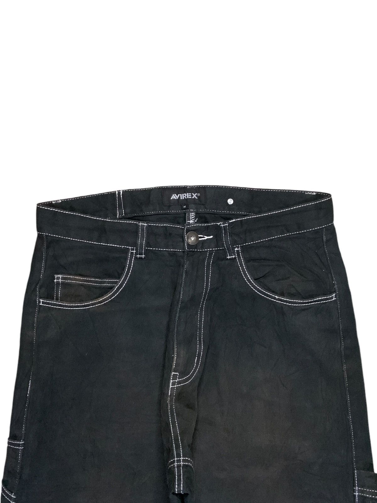 Avirex Vintage Avirex Buckle Back Carpenter Style Baggy Jeans Size US 33 - 4 Thumbnail