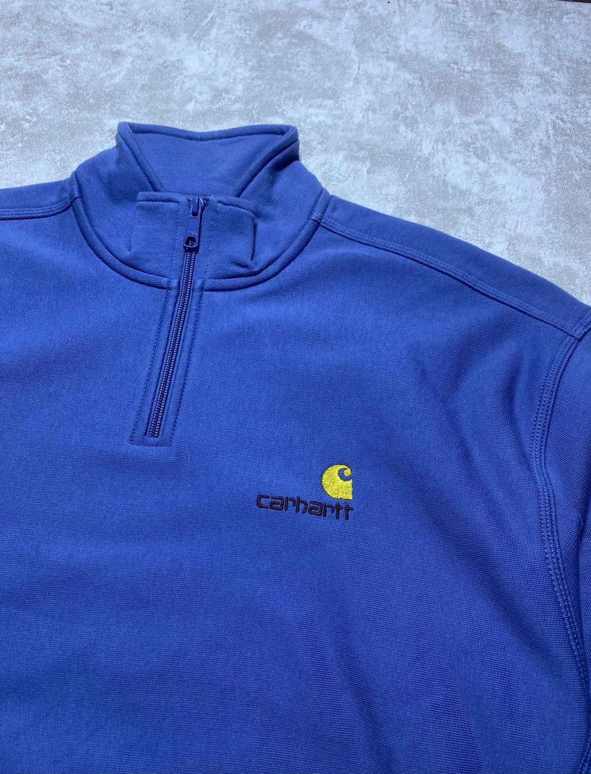 Carhartt Carhartt WIP Quarter-Zip Embroidered Logo Sweatshirt Blue Size US L / EU 52-54 / 3 - 3 Thumbnail
