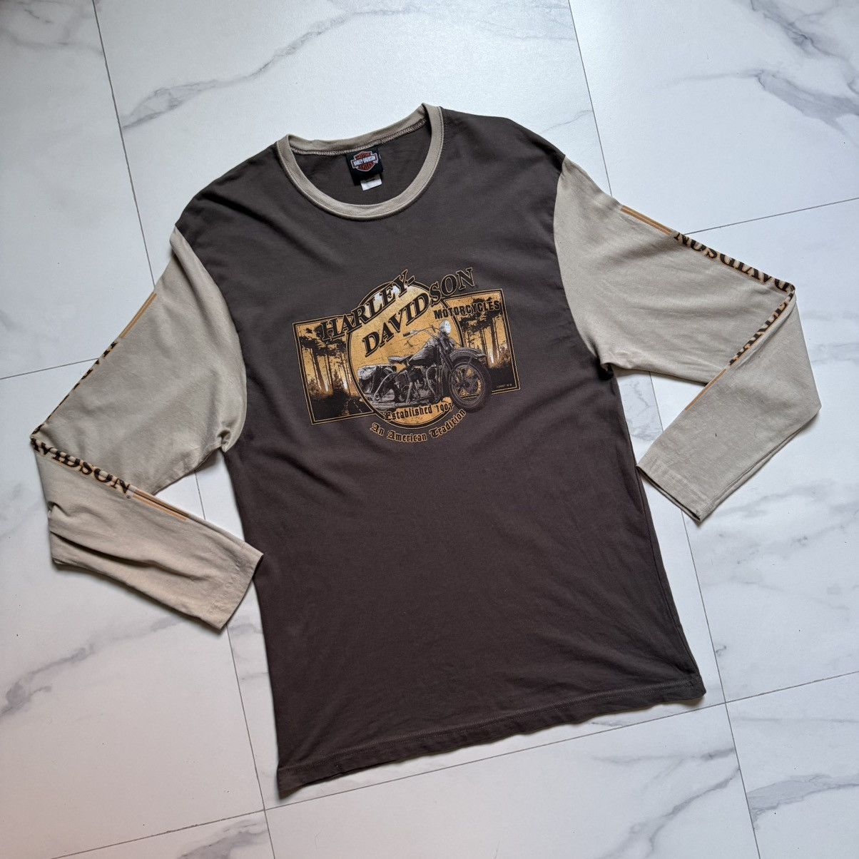 Harley Davidson Vintage Y2K Harley-Davidson An American Tradition Tee Size US XL / EU 56 / 4 - 3 Thumbnail