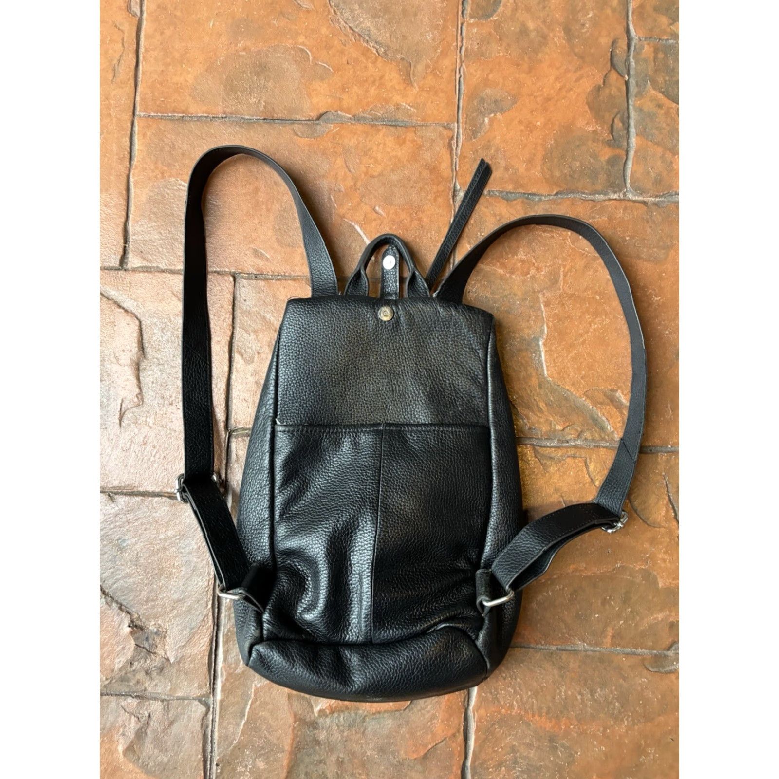 Vintage Aimee Kestenberg Tamitha Zip Backpack Black Women Leather Backpack Redent Size ONE SIZE - 7 Thumbnail