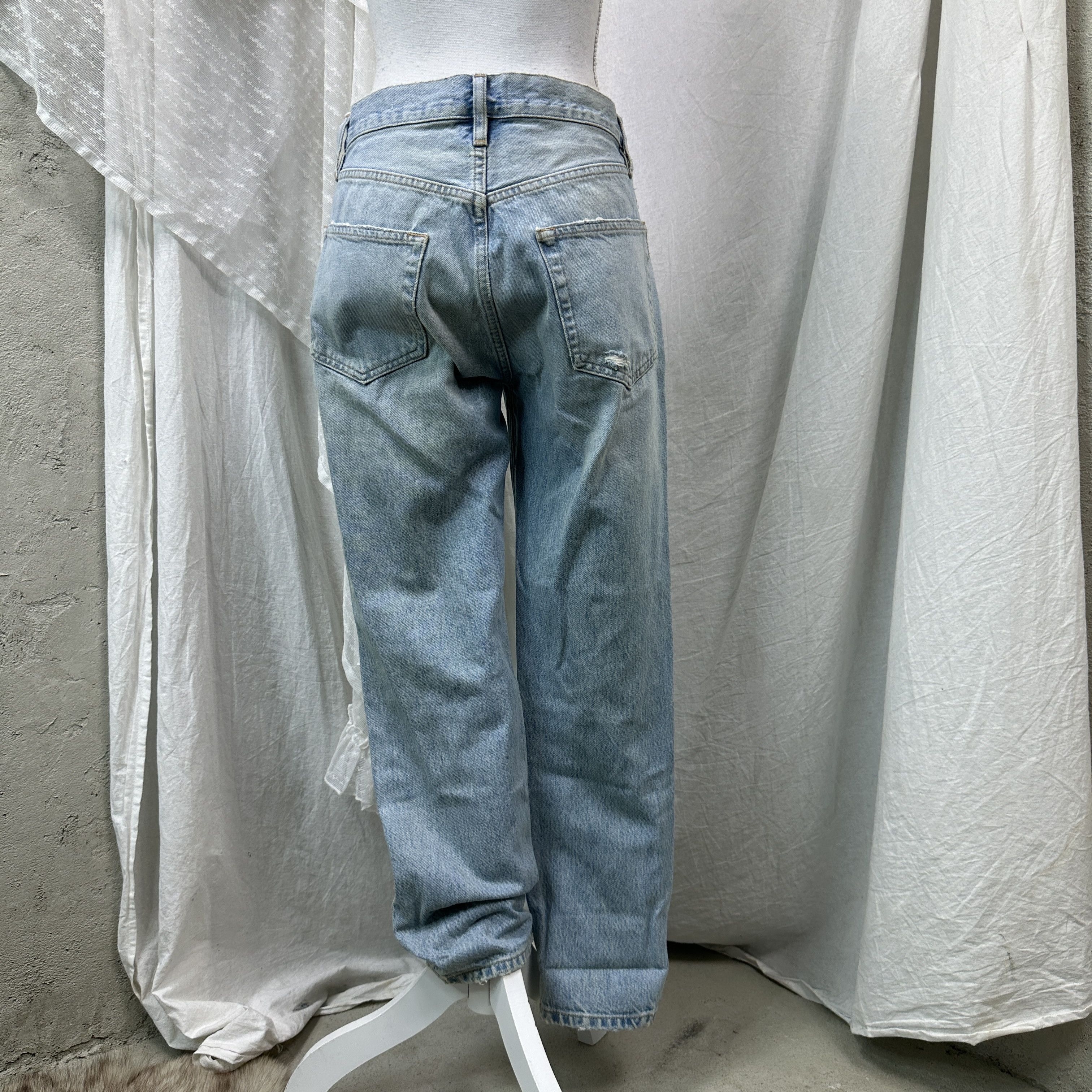 Frame Vintage Denim Distressed Skinny Women's Jeans Y2K Size 24" / US 00 / IT 34 - 3 Thumbnail