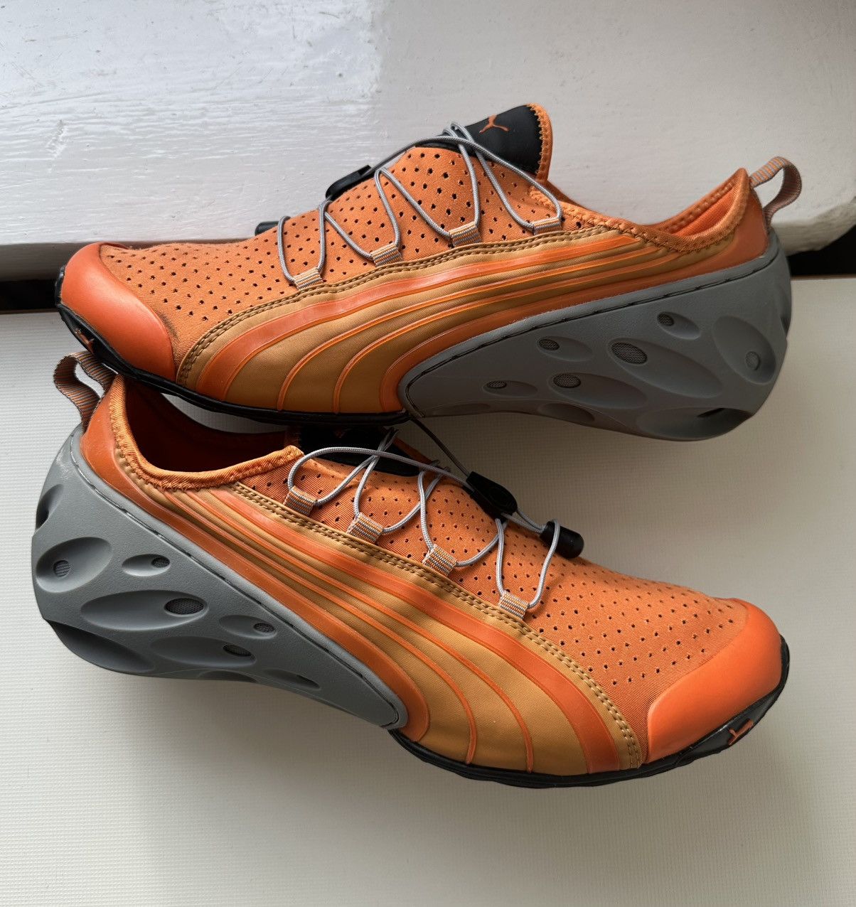 Puma Puma K-1 (2005) orange mesh vintage low top sneakers Size US 12.5 / EU 45-46 - 1 Thumbnail