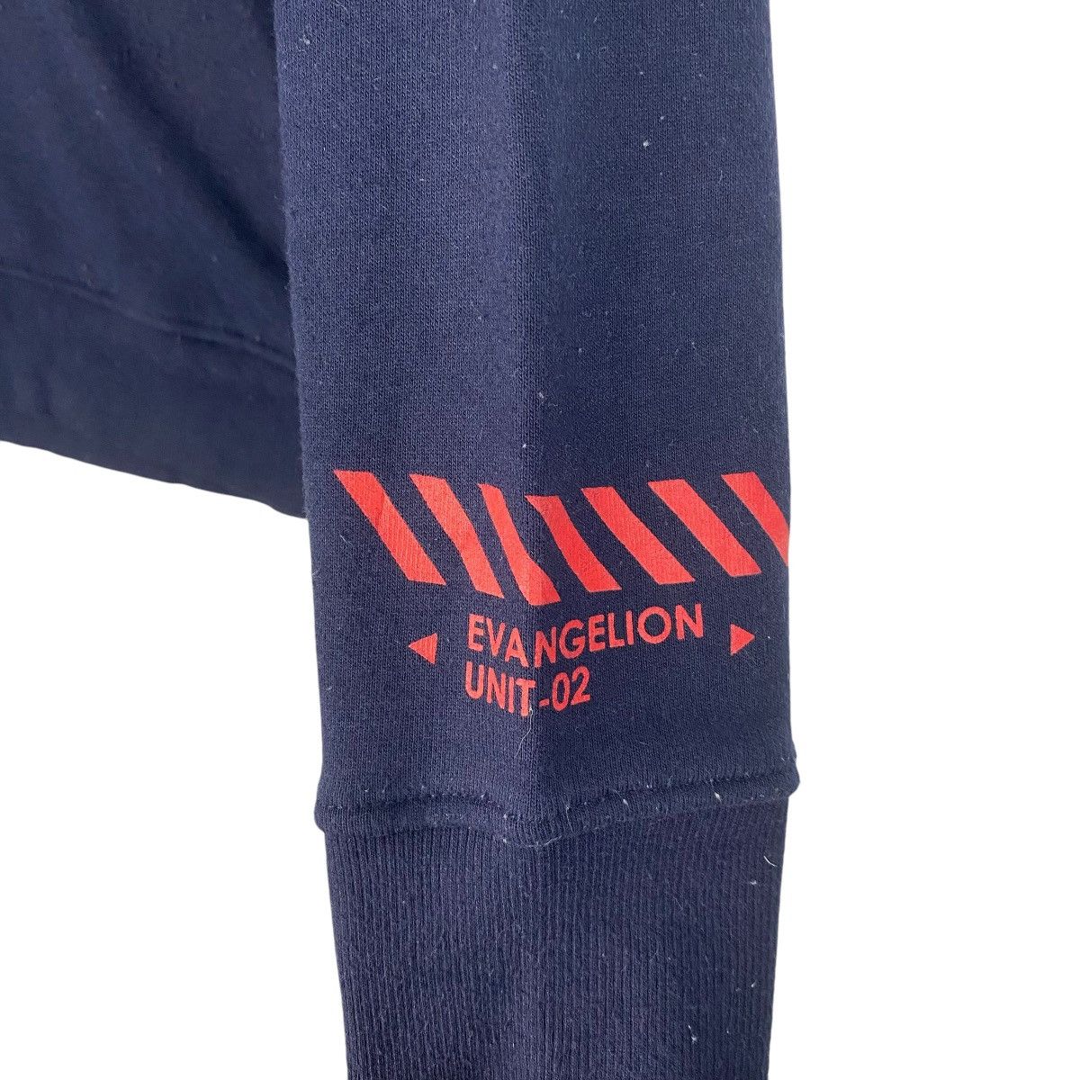 Designer Vintage Eva 02 Long Sleeve Tshirt Embroidered Navy Blue Size US L / EU 52-54 / 3 - 6 Thumbnail