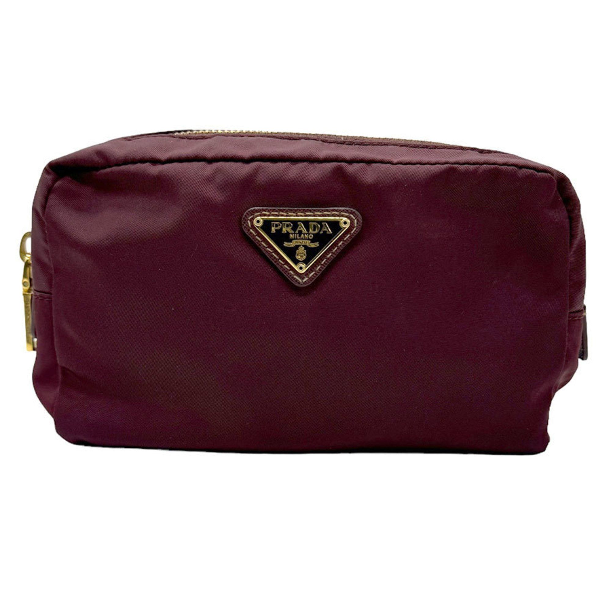 image of Prada Pouch Nylon Bordeaux Men's Women's 1N0021 Z0879