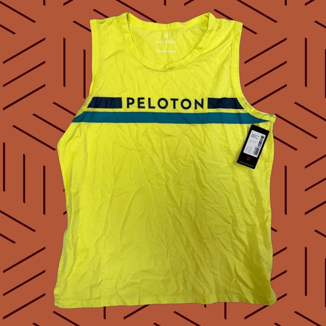 Vintage Peloton Yellow Studio Side Slit Muscle Tank Top Womens Size L Size L / US 10 / IT 46 - 1 Thumbnail
