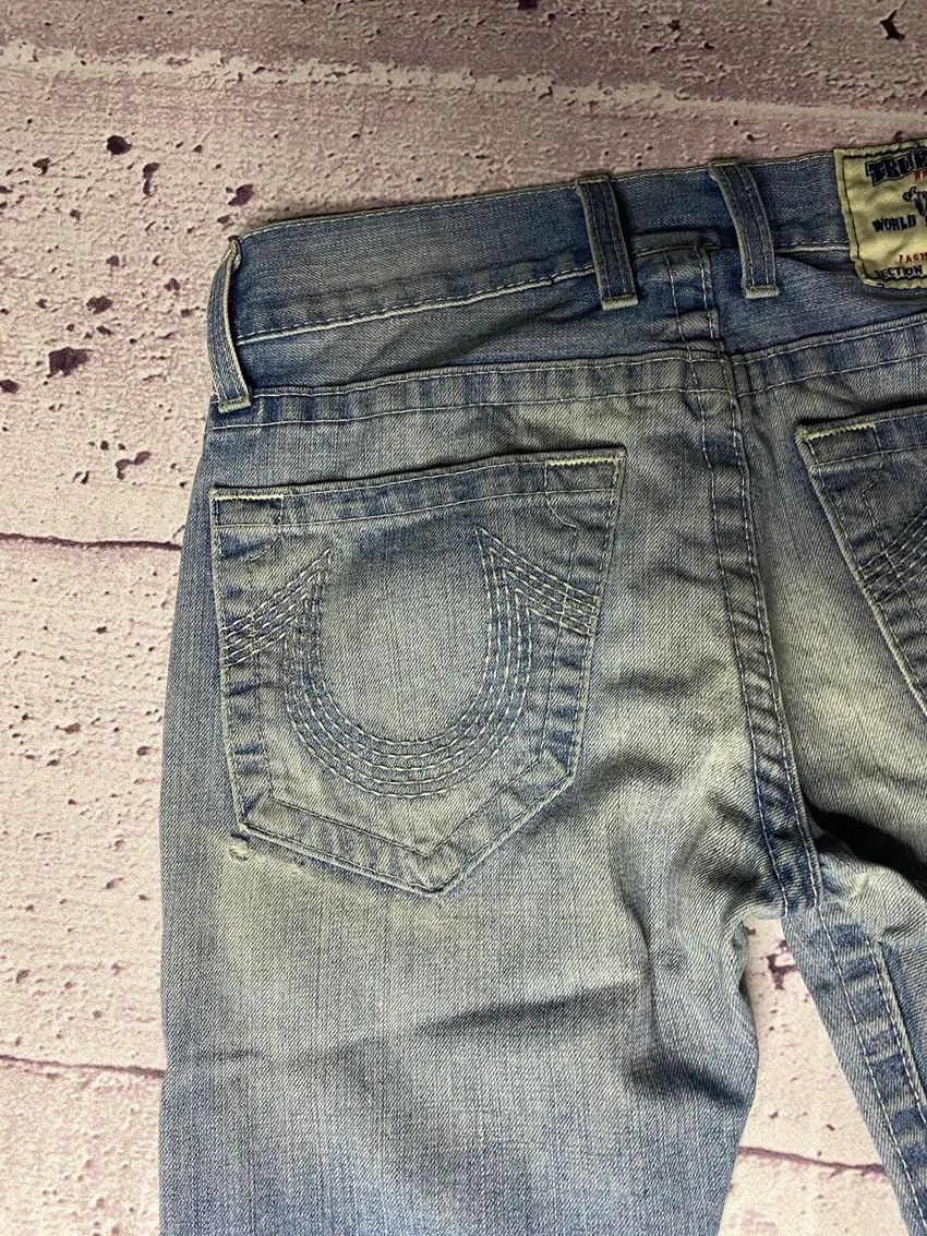 True Religion 👾CRAZY TRUE RELIGION Y2K VINTAGE JACKSON JEANS FADED PANTS👾 Size US 27 - 4 Thumbnail