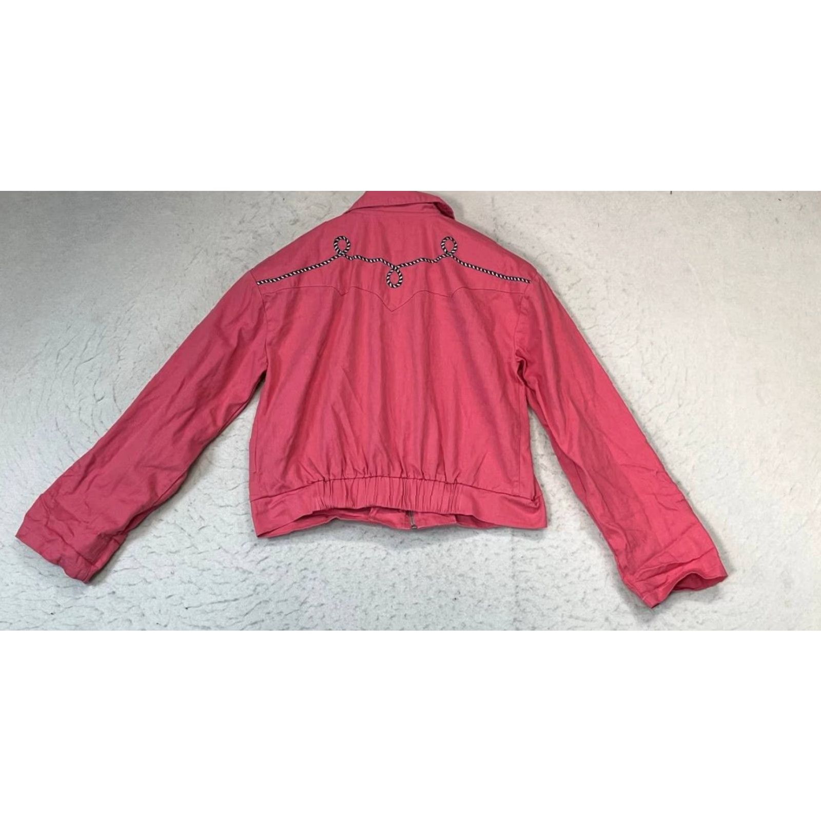 Denime Rock & Roll Denim Jacket Women’s Western Rodeo Cowgirl Boho Size M 100% Cotton Red Jacket Womens Vintage? No Size M / US 6-8 / IT 42-44 - 3 Thumbnail