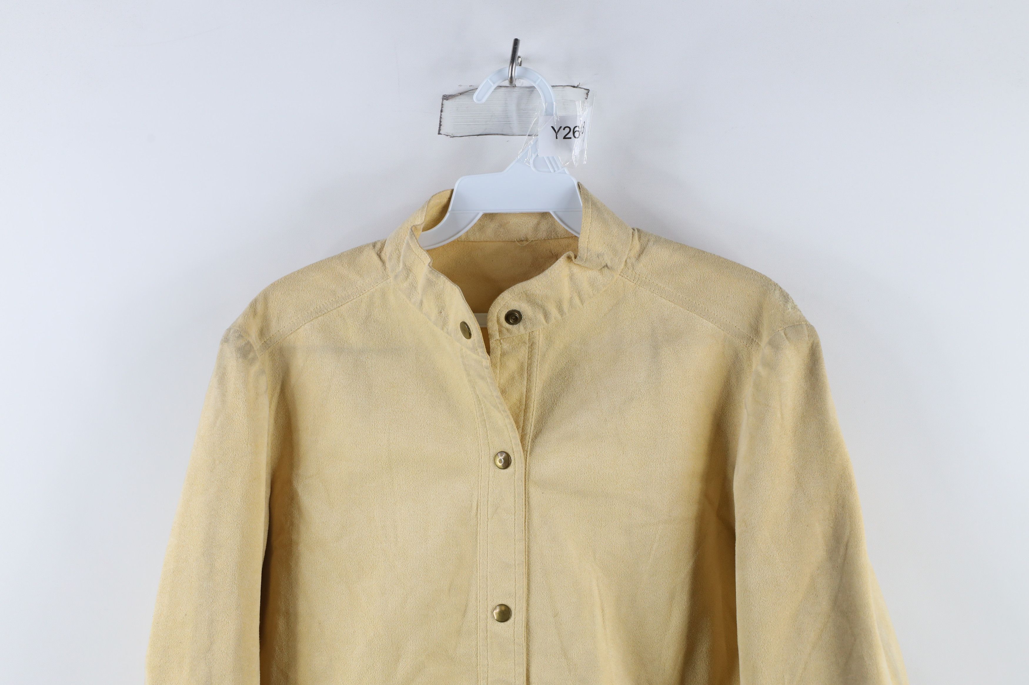 Vintage Vintage 60s Streetwear Ultra Suede Bomber Jacket Beige Size M / US 6-8 / IT 42-44 - 2 Thumbnail