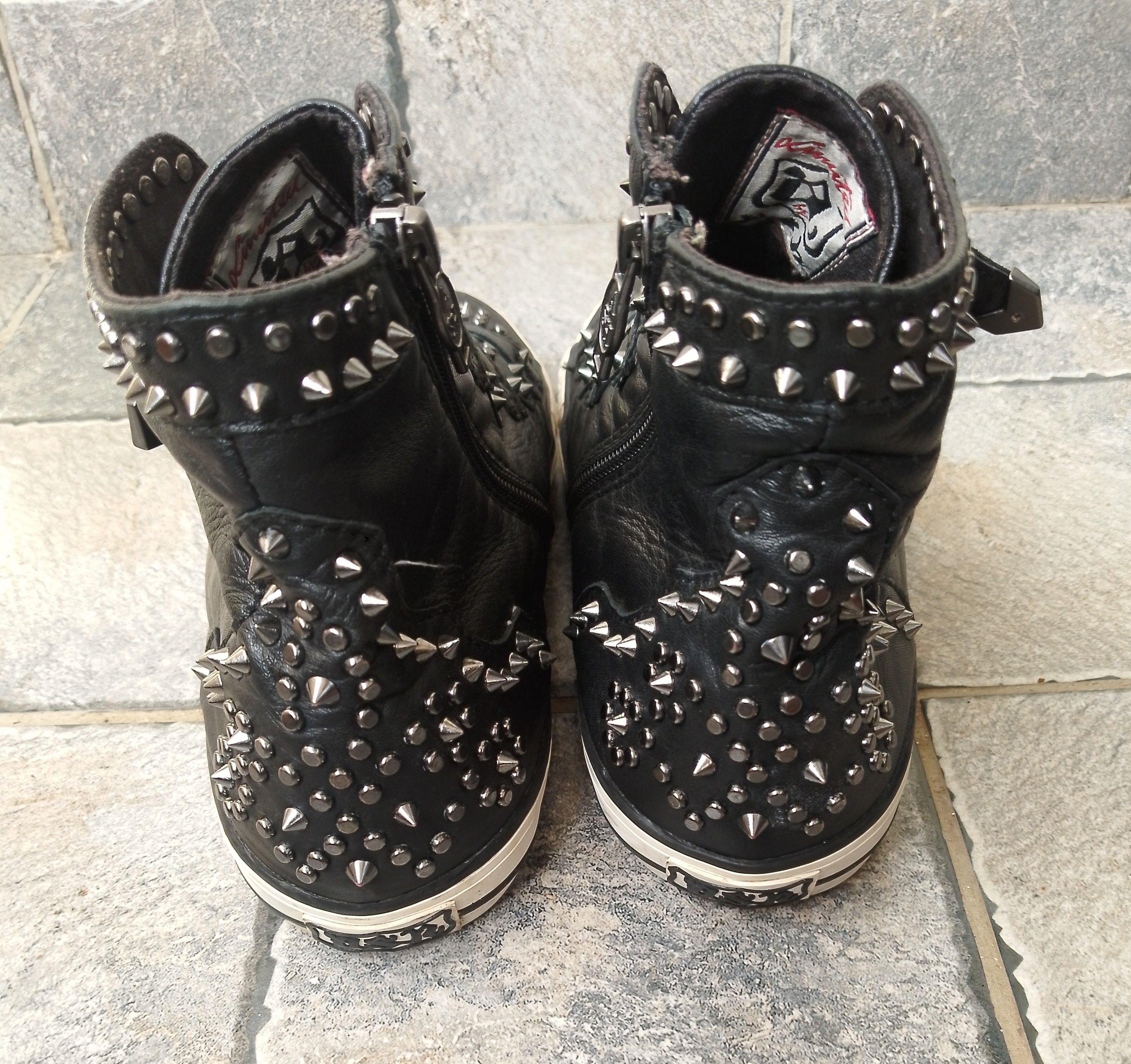 ASH Ash lambskin leather studded sneakers Size US 8 / IT 38 - 8 Thumbnail